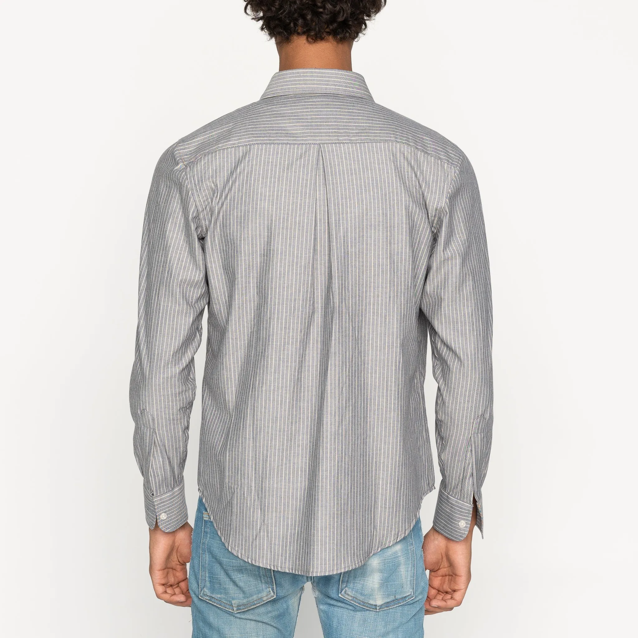 Easy Shirt - Soft Finish Classic Stripe - Indigo sold by Tate + Yoko product image thumbnail 3