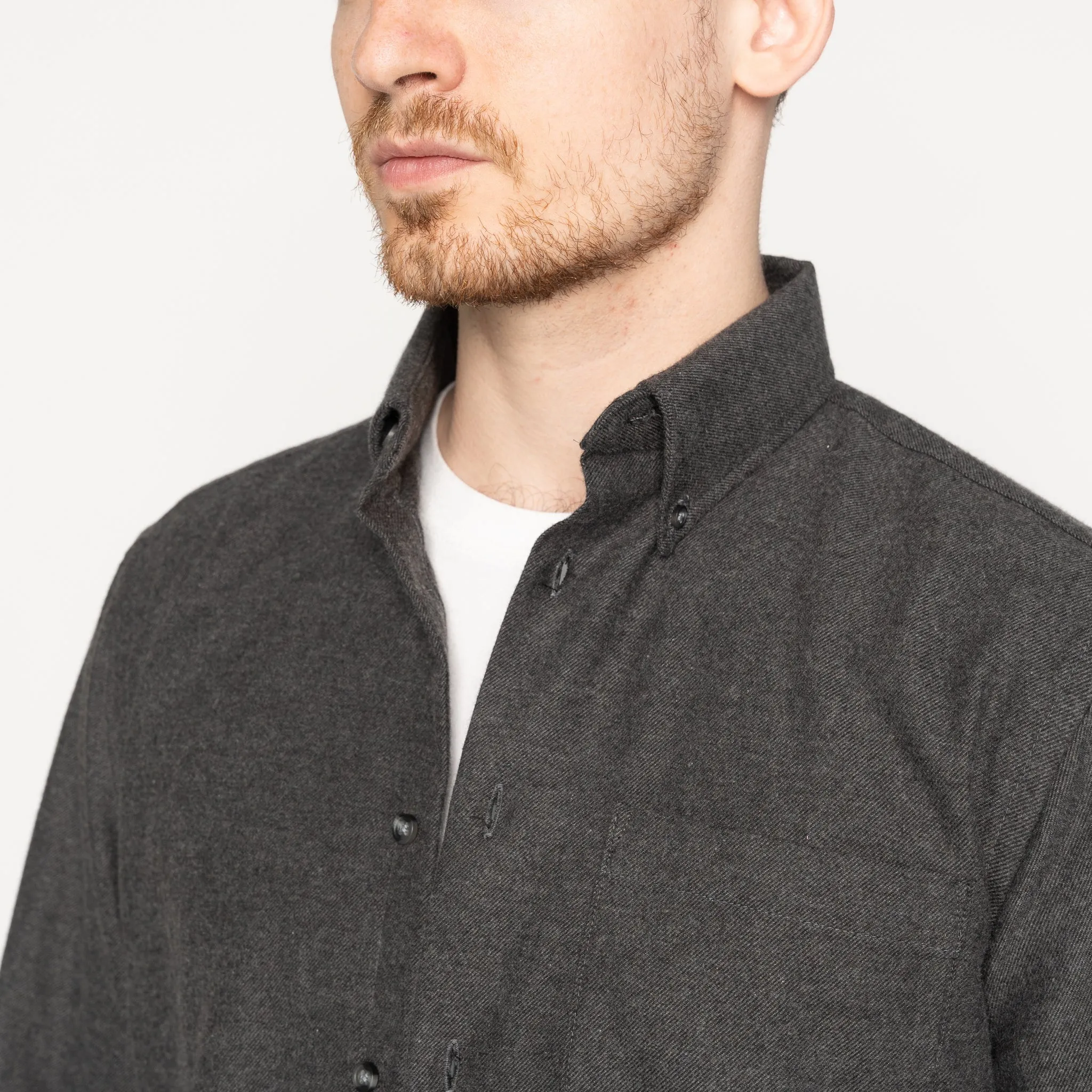 Easy Shirt - Yak Fiber Brushed Flannel - Charcoal sold by Tate + Yoko product image thumbnail 4