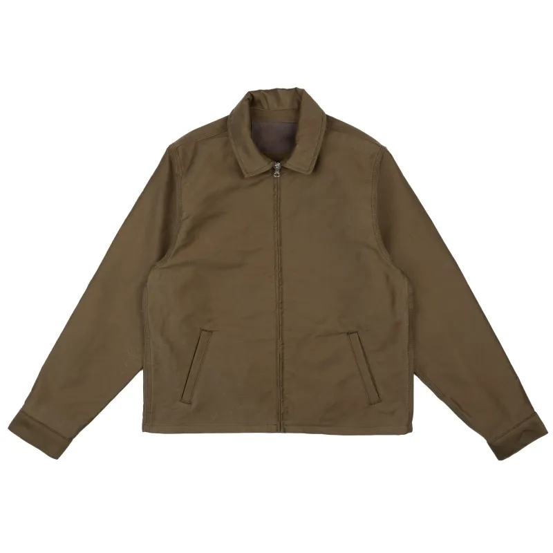 Zip Jacket - Brushed Jungle Cloth - Army sold by Tate + Yoko