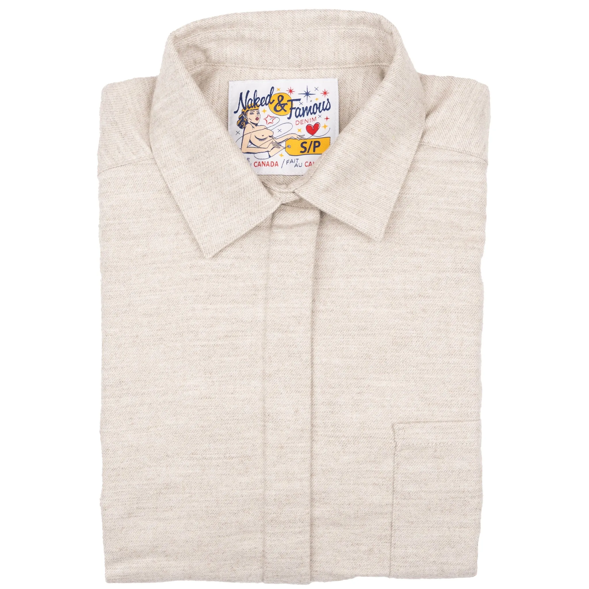 Roomy Shirt - Yak Fiber Brushed Flannel - Whisper Grey sold by Tate + Yoko