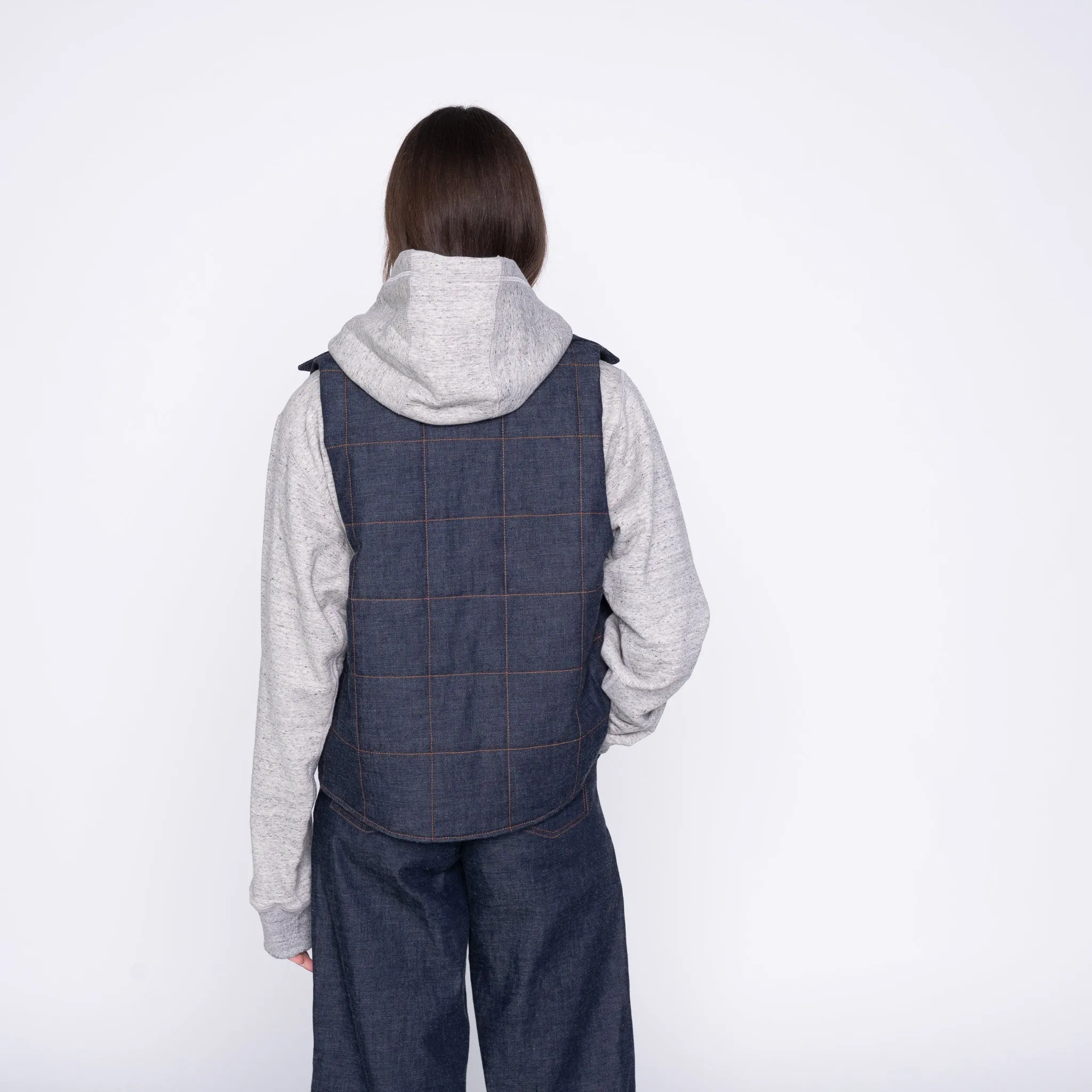 Quilted Vest - Slub Nep Rinsed - Indigo sold by Tate + Yoko product image thumbnail 4
