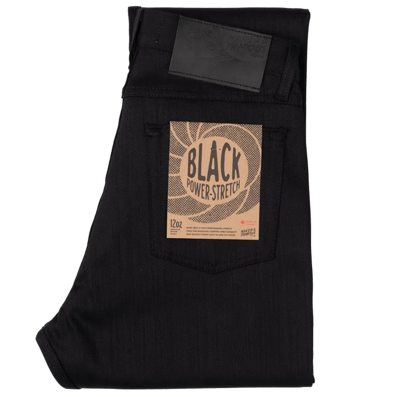 True Guy - Black Power Stretch made by Naked & Famous Denim