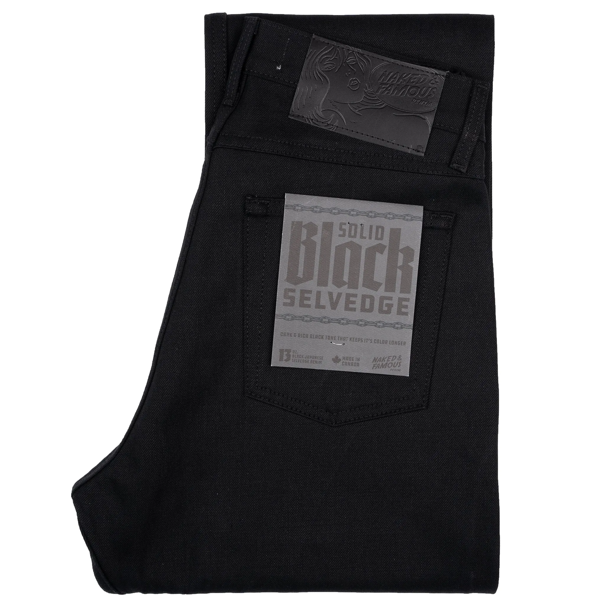 True Guy - Solid Black Selvedge sold by Tate + Yoko