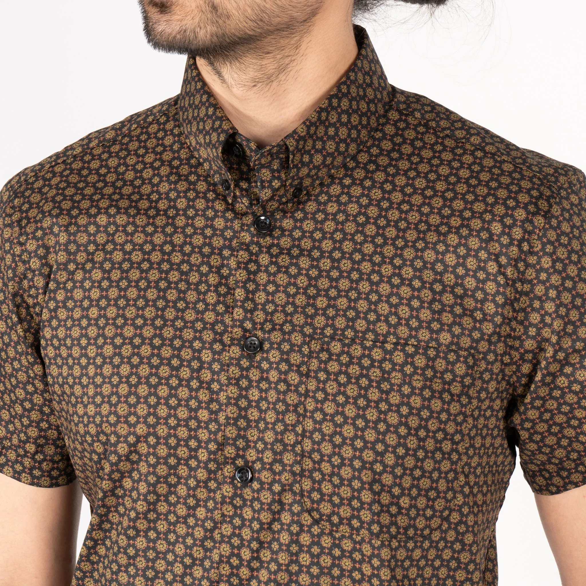 Short Sleeve Easy Shirt - Medallions Print - Black sold by Tate + Yoko product image thumbnail 4