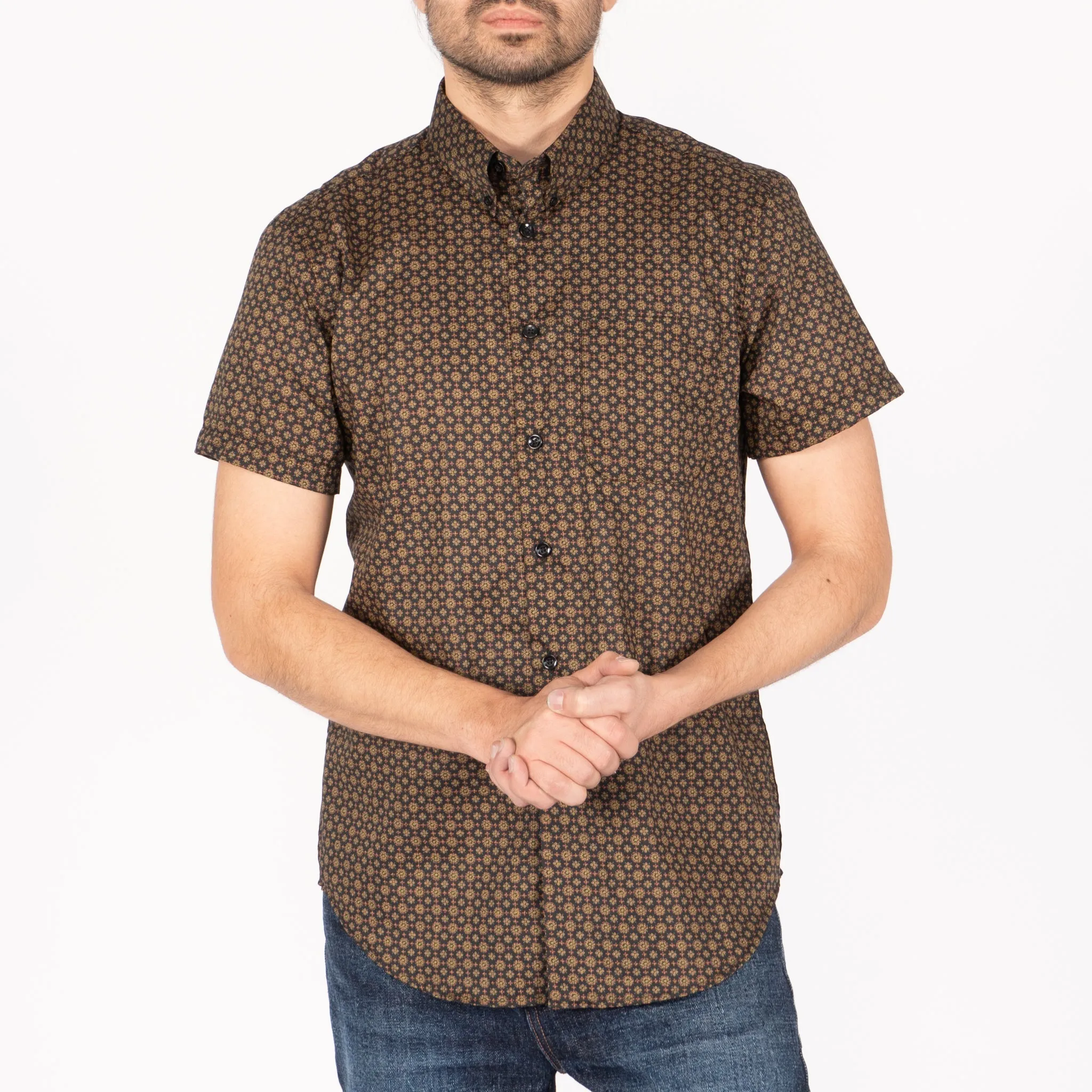Short Sleeve Easy Shirt - Medallions Print - Black sold by Tate + Yoko product image thumbnail 2