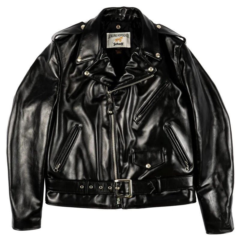 618HH - Horsehide Perfecto Leather Jacket - Black sold by Tate + Yoko