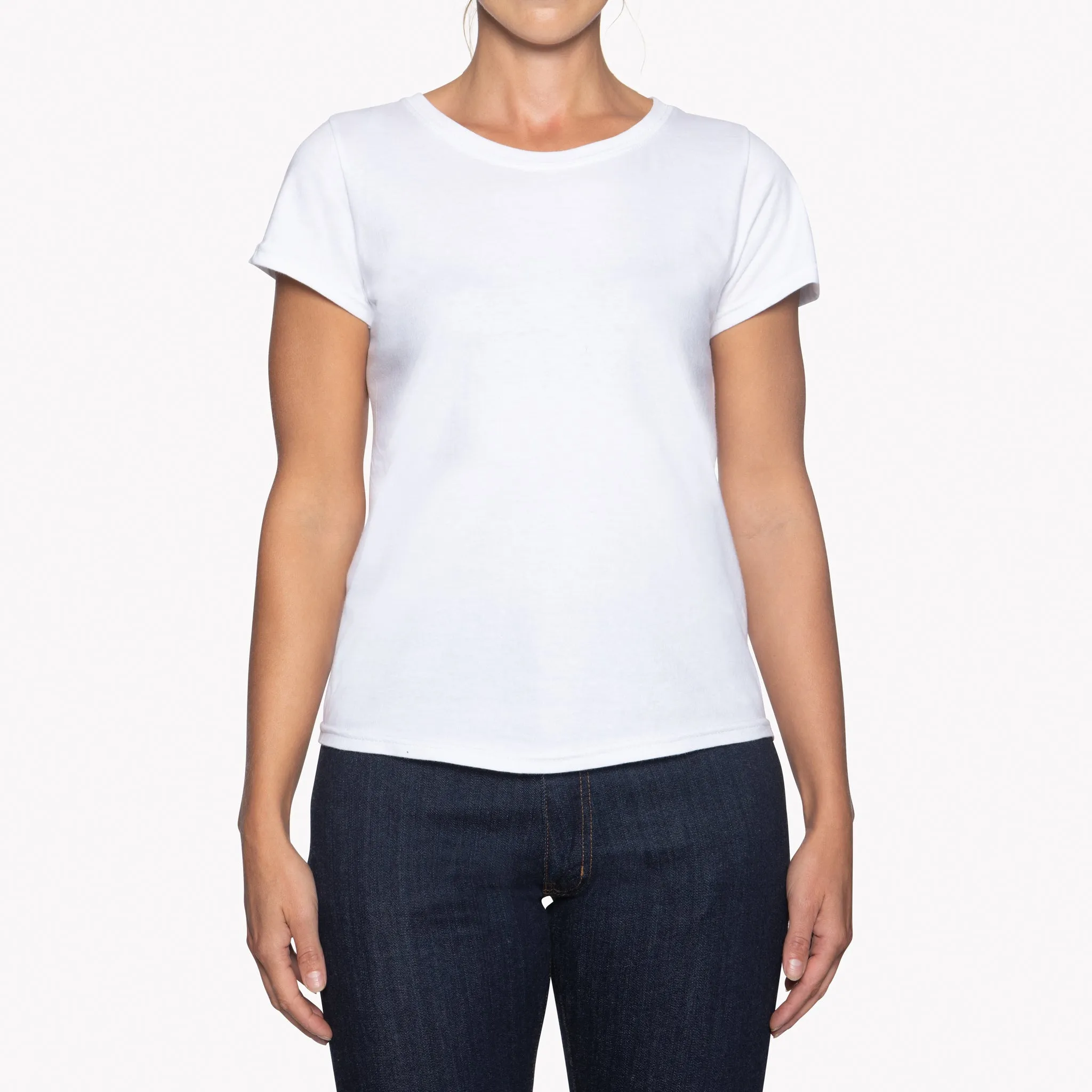 Women's - Circular Knit Ballet Tee - Double Ring-Spun Cotton - White sold by Tate + Yoko product image thumbnail 2