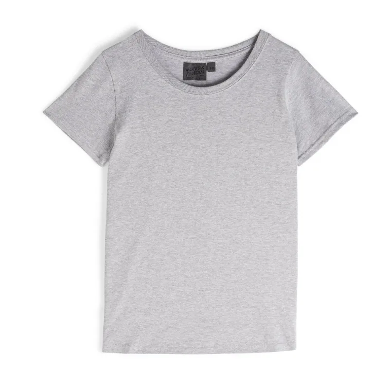Women's - Circular Knit Ballet Tee - Double Ring-Spun Cotton - Heather Grey sold by Tate + Yoko