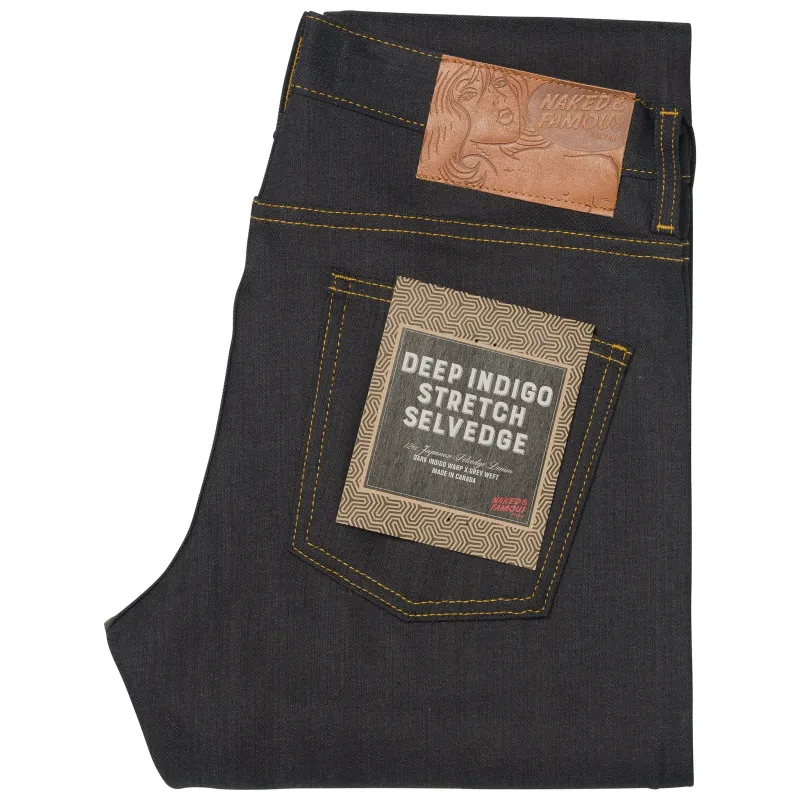 Super Guy - Deep Indigo Stretch Selvedge sold by Tate + Yoko