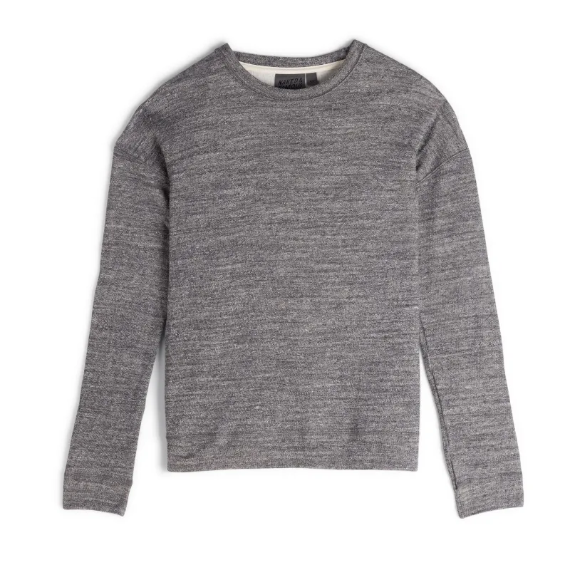 Women's -  Weekend Crew - Vintage Doubleface - Charcoal made by Naked & Famous Denim