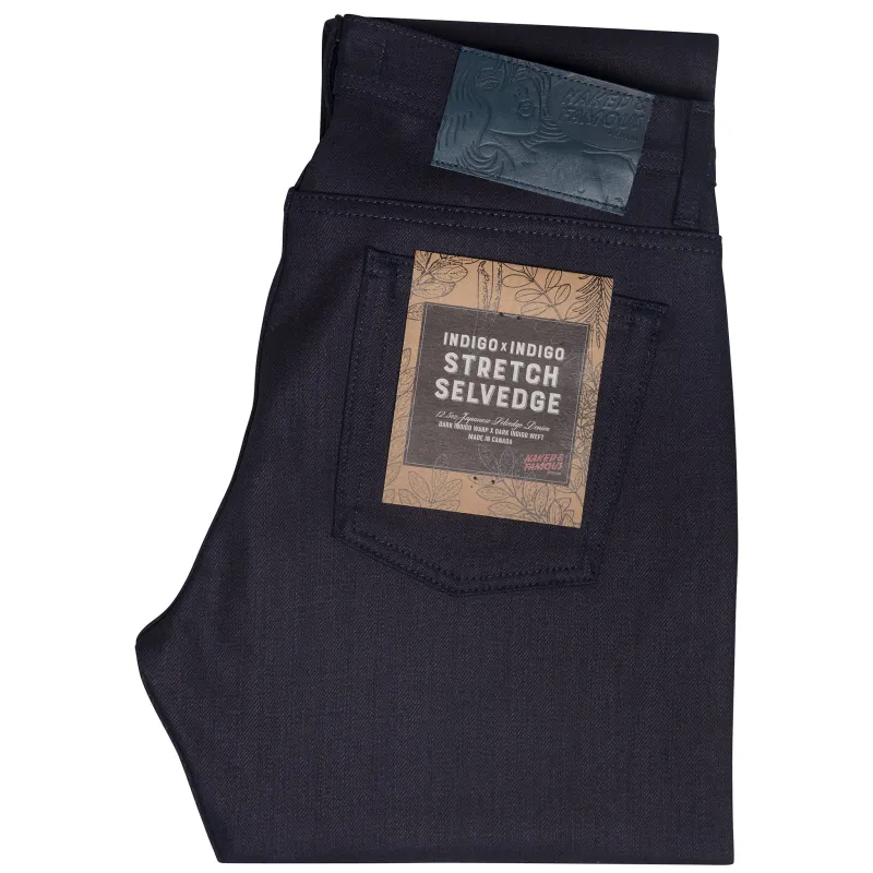 Weird Guy - Indigo / Indigo Stretch Selvedge sold by Tate + Yoko