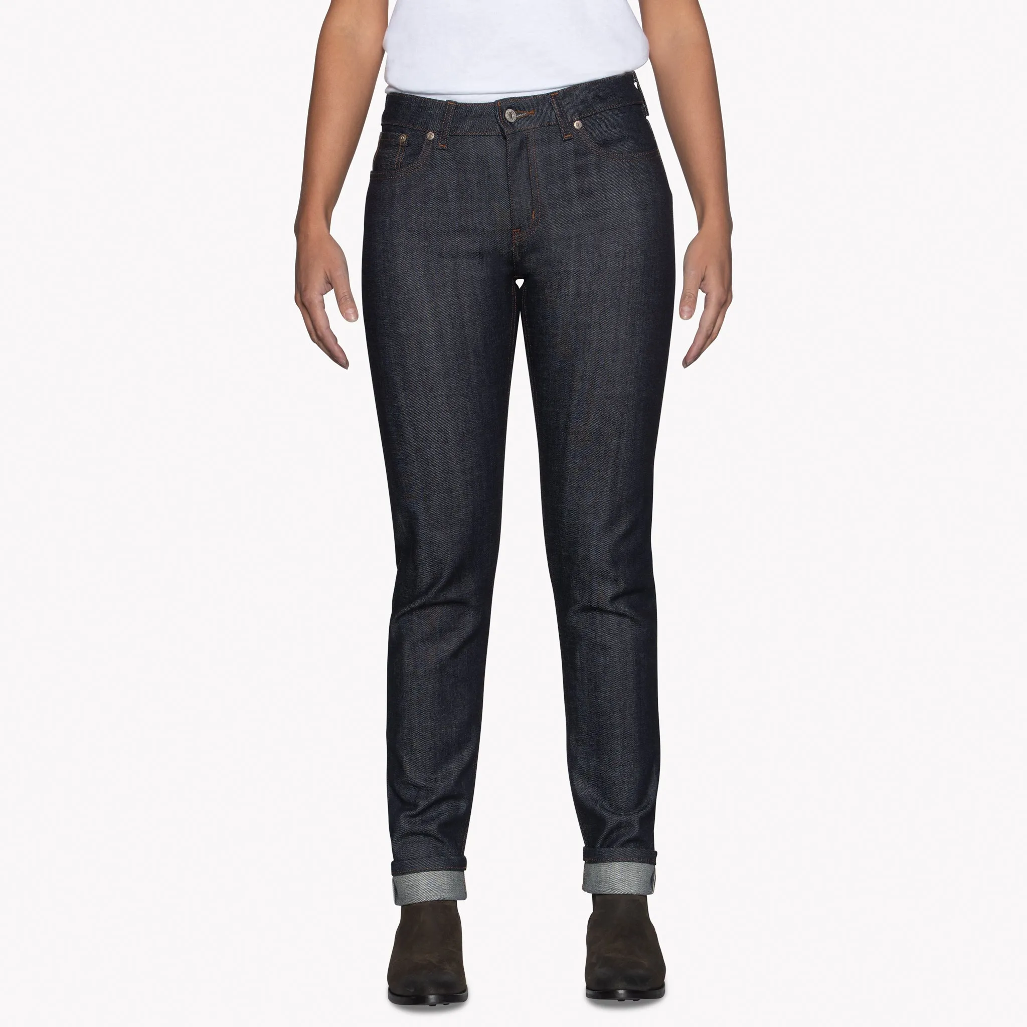 Women's - Skinny - Stretch Selvedge Raw Denim sold by Tate + Yoko product image thumbnail 2
