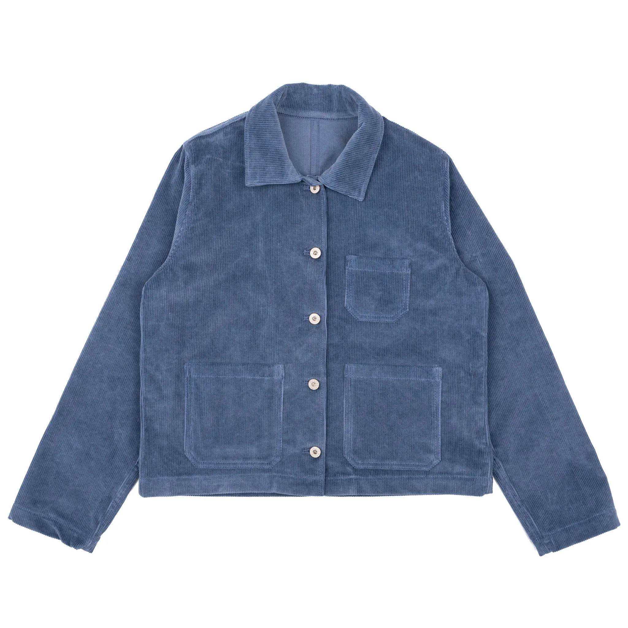 Gracie Jacket - Organic Faded Corduroy - Indigo sold by Tate + Yoko