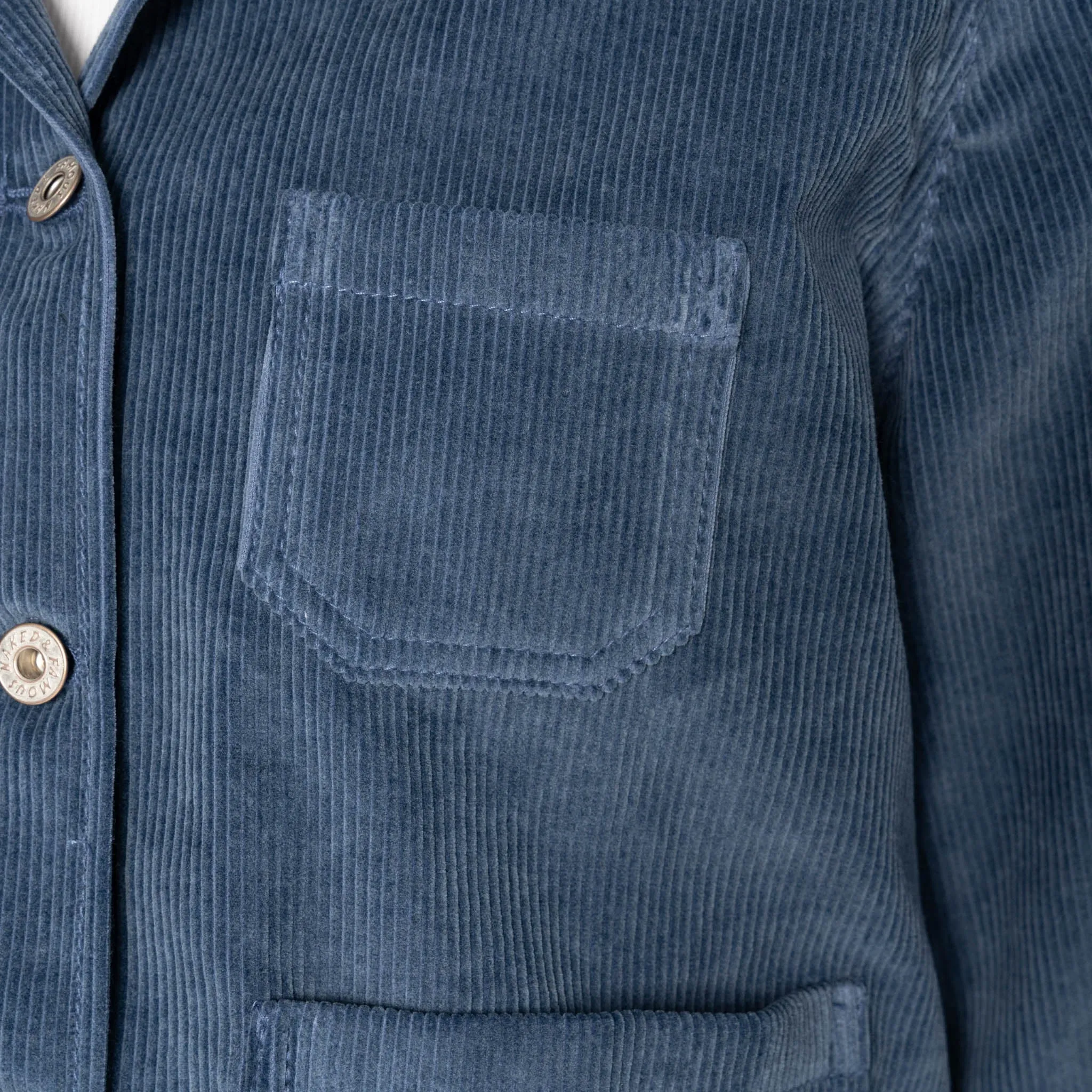 Gracie Jacket - Organic Faded Corduroy - Indigo sold by Tate + Yoko product image thumbnail 4