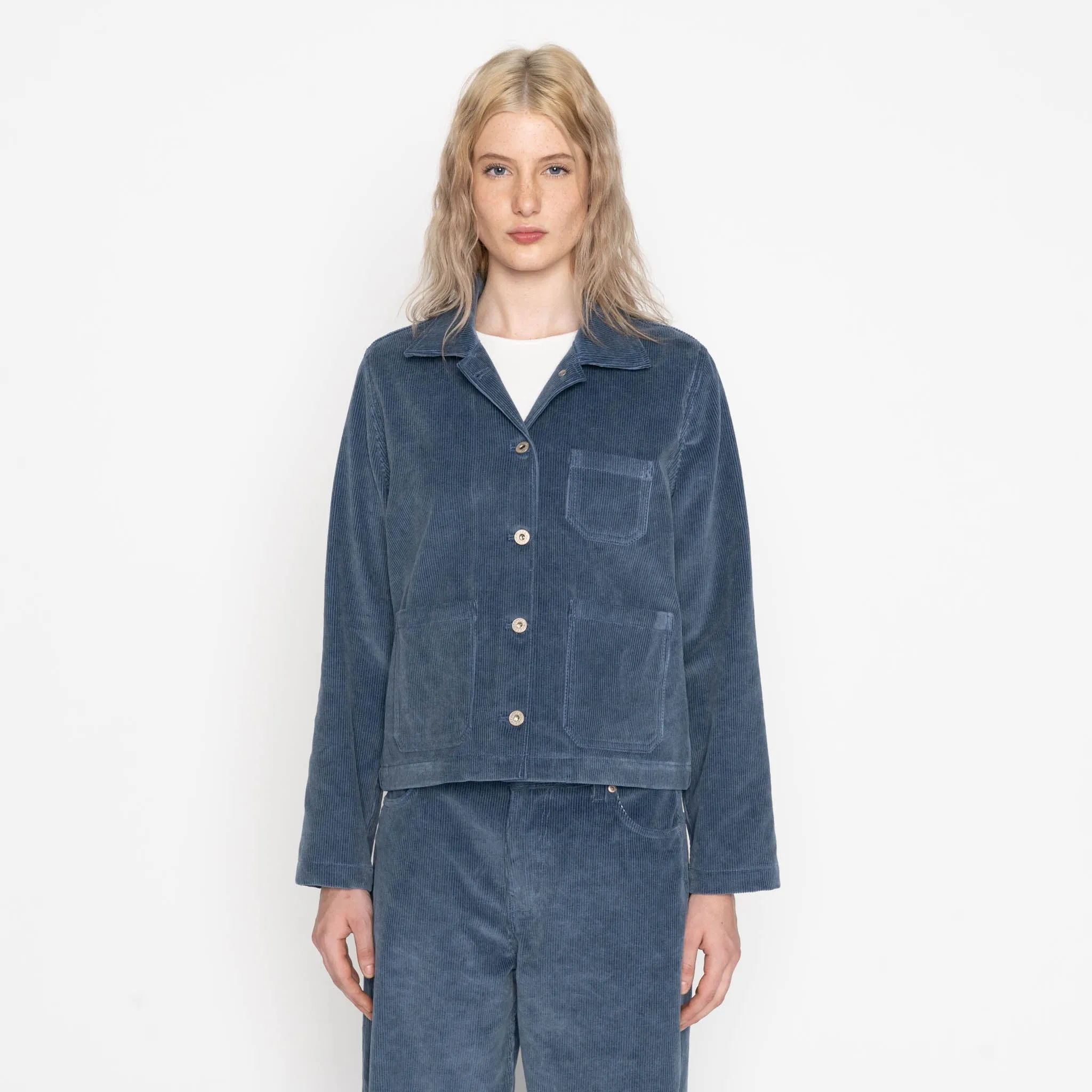 Gracie Jacket - Organic Faded Corduroy - Indigo sold by Tate + Yoko product image thumbnail 2