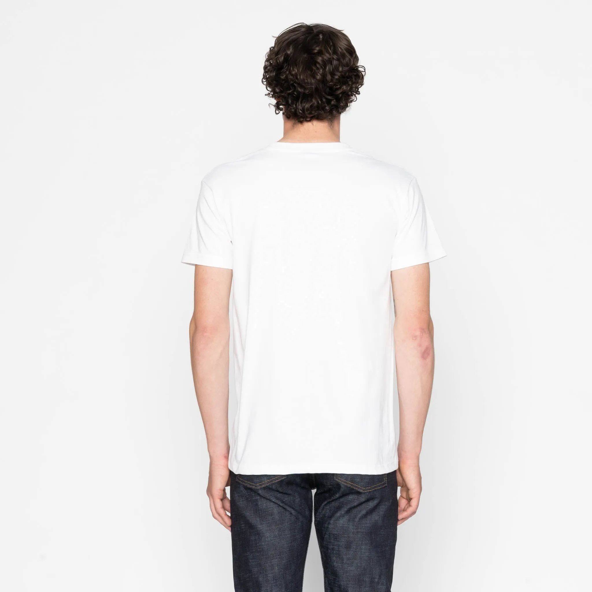 Pocket Tee - White + Matsuba Pines Needle - Indigo sold by Tate + Yoko product image thumbnail 4