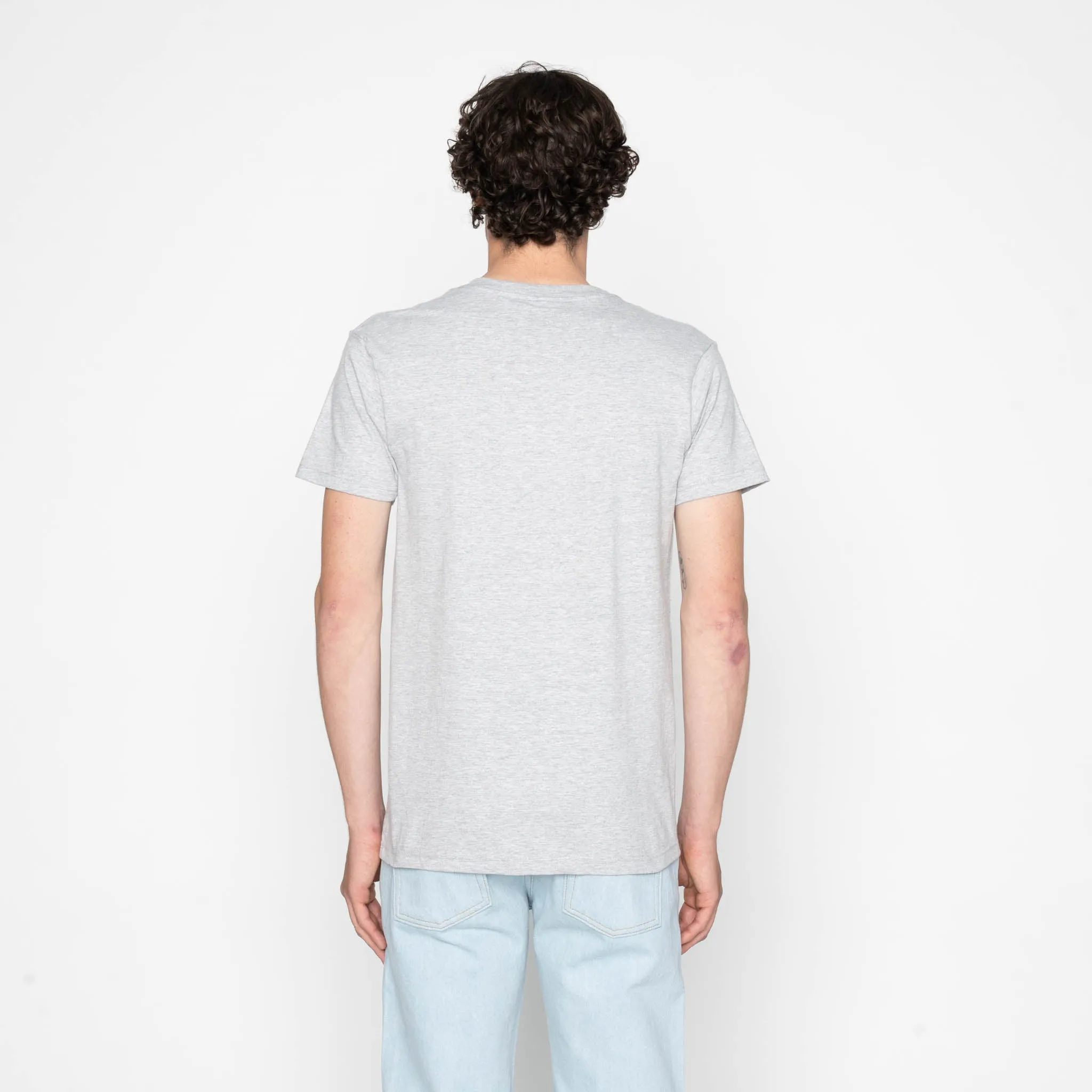 Pocket Tee - Heather Grey + Matsuba Pine Needles - Indigo sold by Tate + Yoko product image thumbnail 4