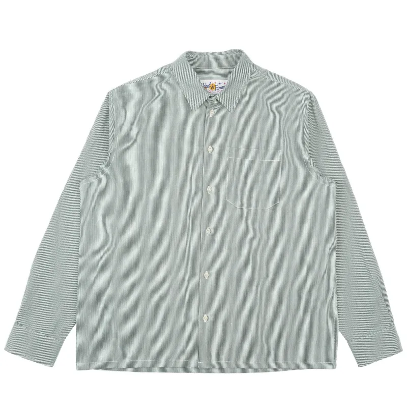 True Shirt - Organic Hickory - Green made by Tate + Yoko