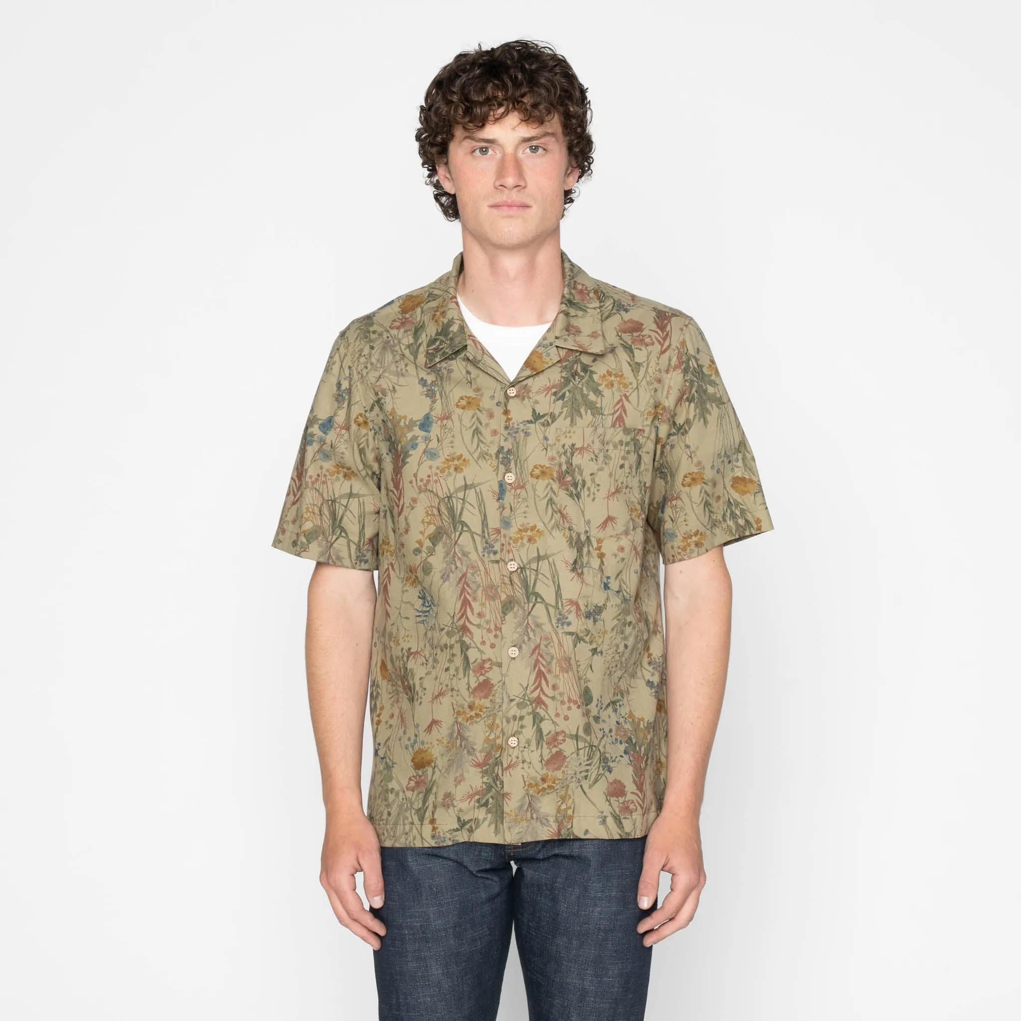 Aloha Shirt - Flowers Painting - Earth sold by Tate + Yoko product image thumbnail 2