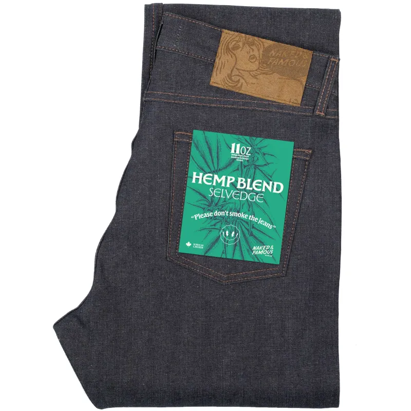 Strong  Guy -  Hemp Blend  Selvedge - Indigo made by Naked & Famous Denim