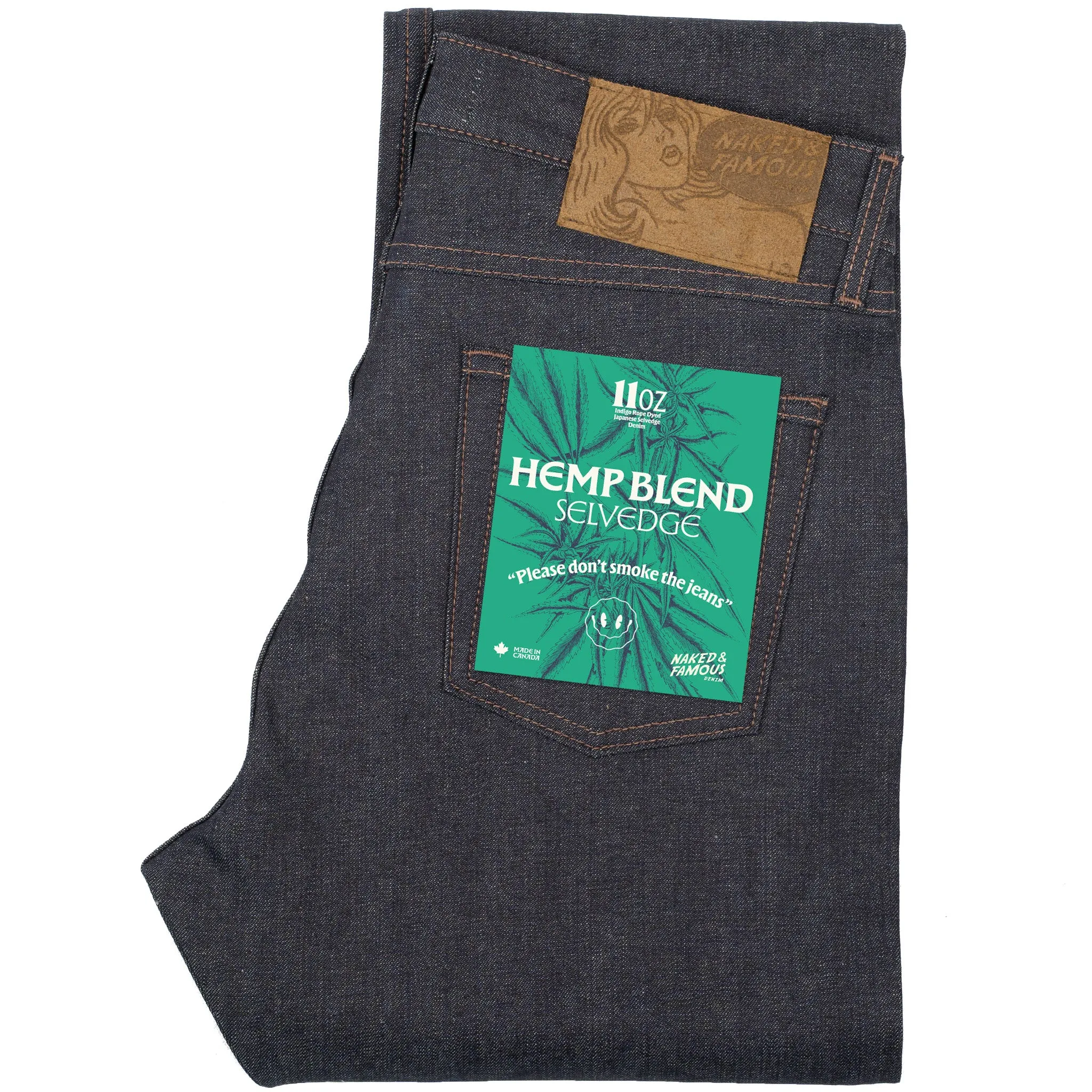 Strong Guy - Hemp Blend Selvedge - Indigo sold by Tate + Yoko