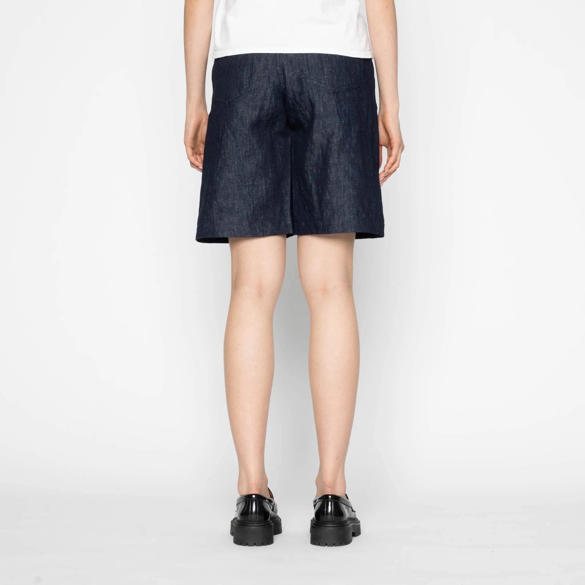 Andie Shorts - Linen Blend Denim - Indigo sold by Tate + Yoko product image thumbnail 4