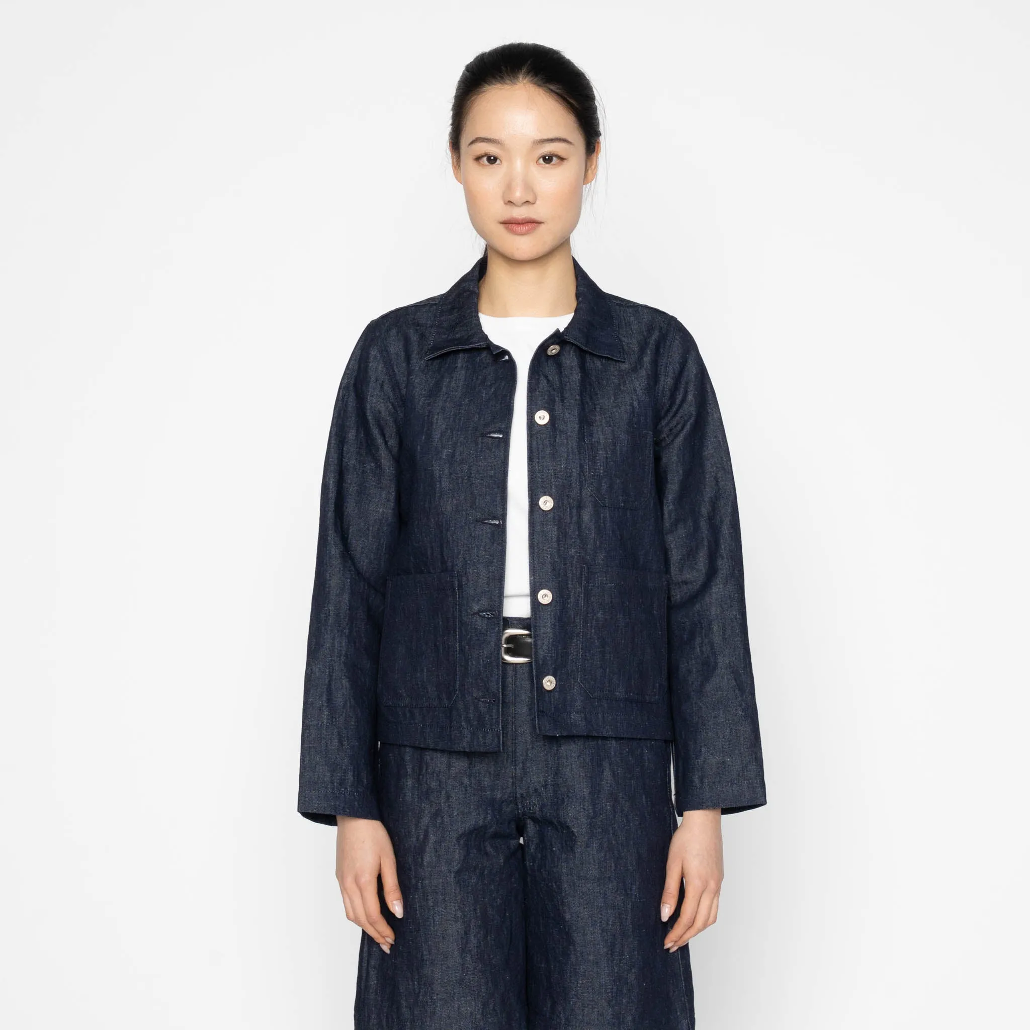 Gracie Jacket - Linen Blend Denim - Indigo sold by Tate + Yoko product image thumbnail 2