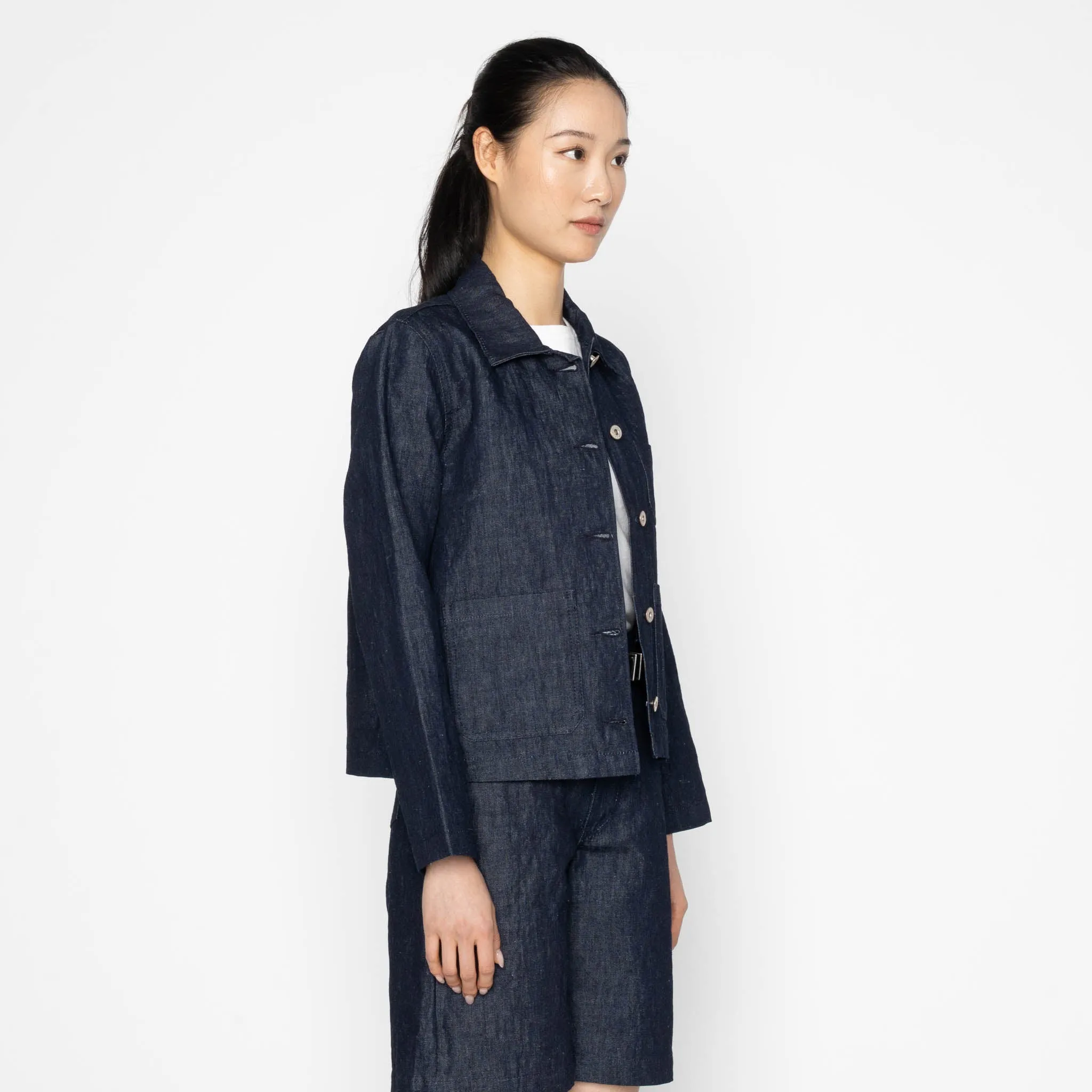 Gracie Jacket - Linen Blend Denim - Indigo sold by Tate + Yoko product image thumbnail 3