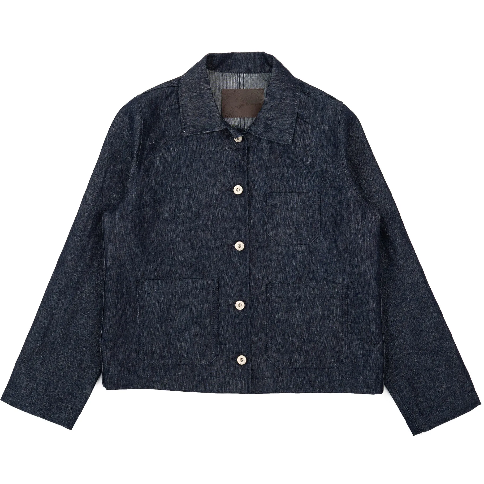 Gracie Jacket - Linen Blend Denim - Indigo sold by Tate + Yoko