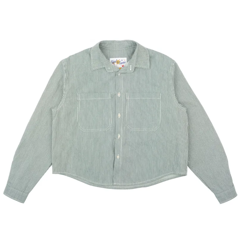 Princeton Shirt - Organic Hickory - Green made by Naked & Famous Denim