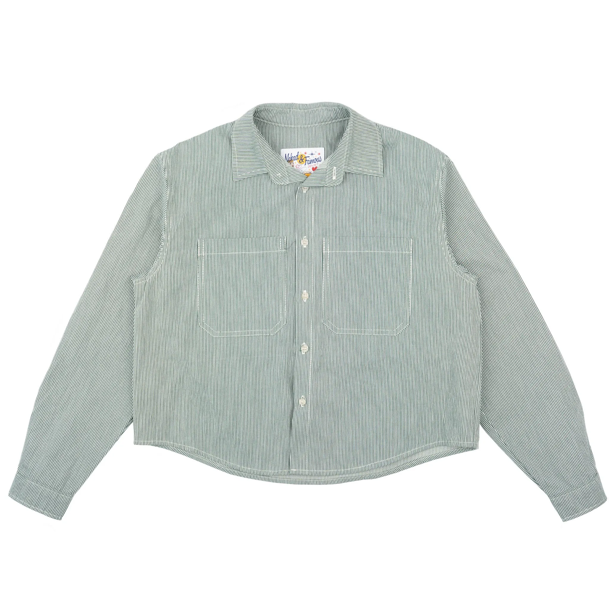 Princeton Shirt - Organic Hickory - Green sold by Tate + Yoko
