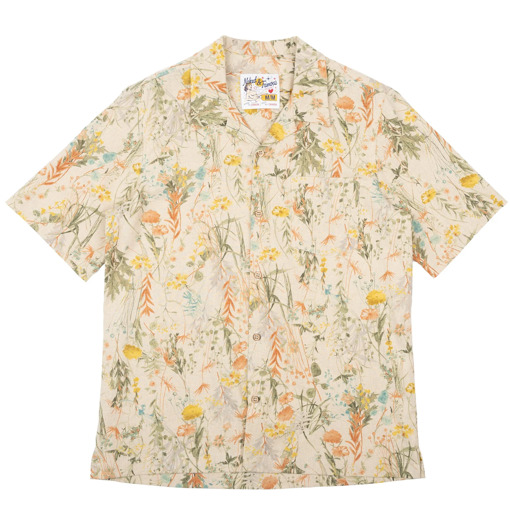 Aloha Shirt - Flowers Painting - Natural sold by Tate + Yoko