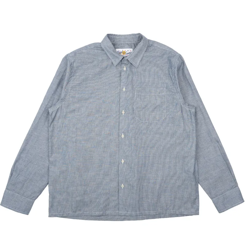 True Shirt - Indigo Stripe Selvedge - Indigo made by Naked & Famous Denim