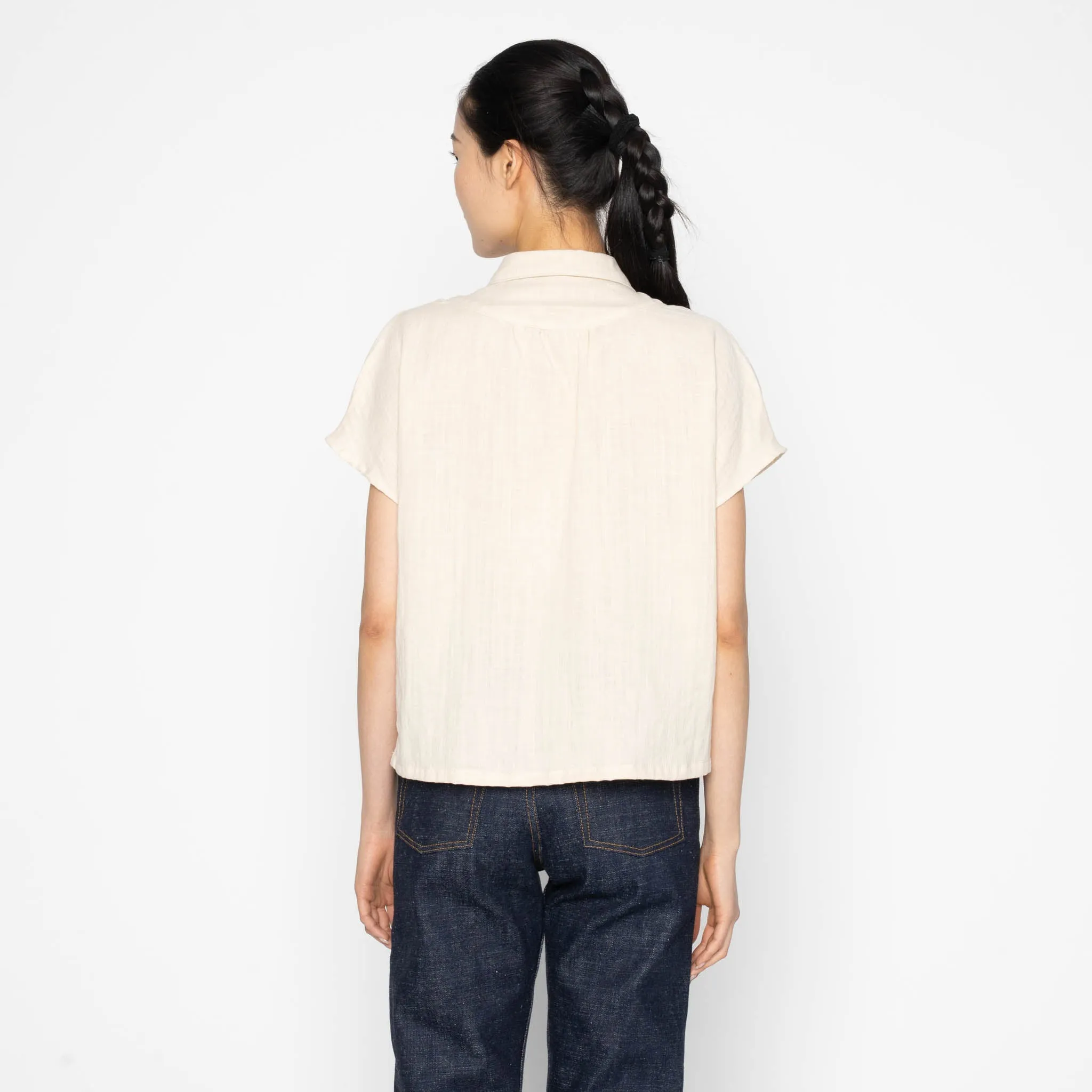 Billie Shirt - Double Weave Gauze - Bone sold by Tate + Yoko product image thumbnail 4