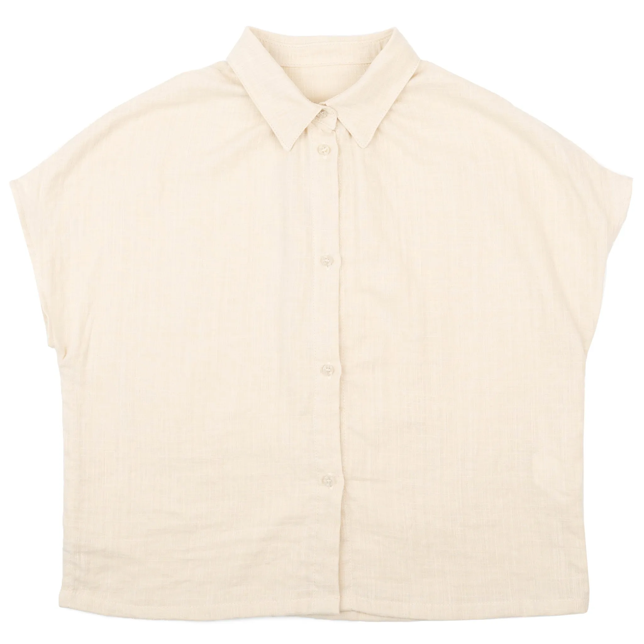 Billie Shirt - Double Weave Gauze - Bone sold by Tate + Yoko
