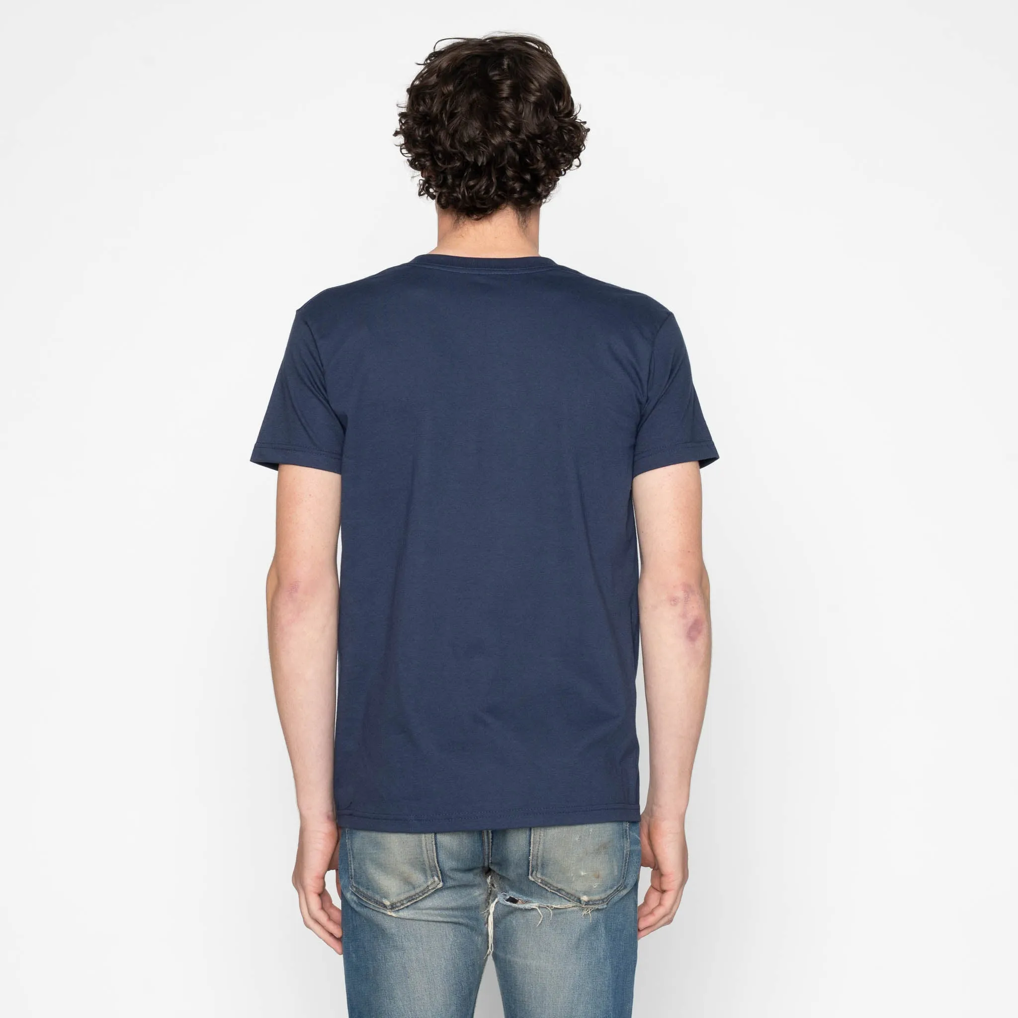 Pocket Tee - Navy + Matsuba Pine Needles - Indigo sold by Tate + Yoko product image thumbnail 4
