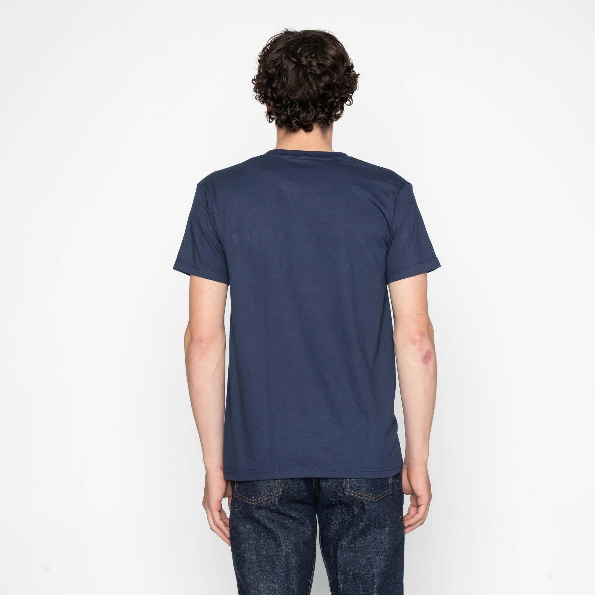 Pocket Tee - Navy + Seigaiha Waves - Indigo sold by Tate + Yoko product image thumbnail 4