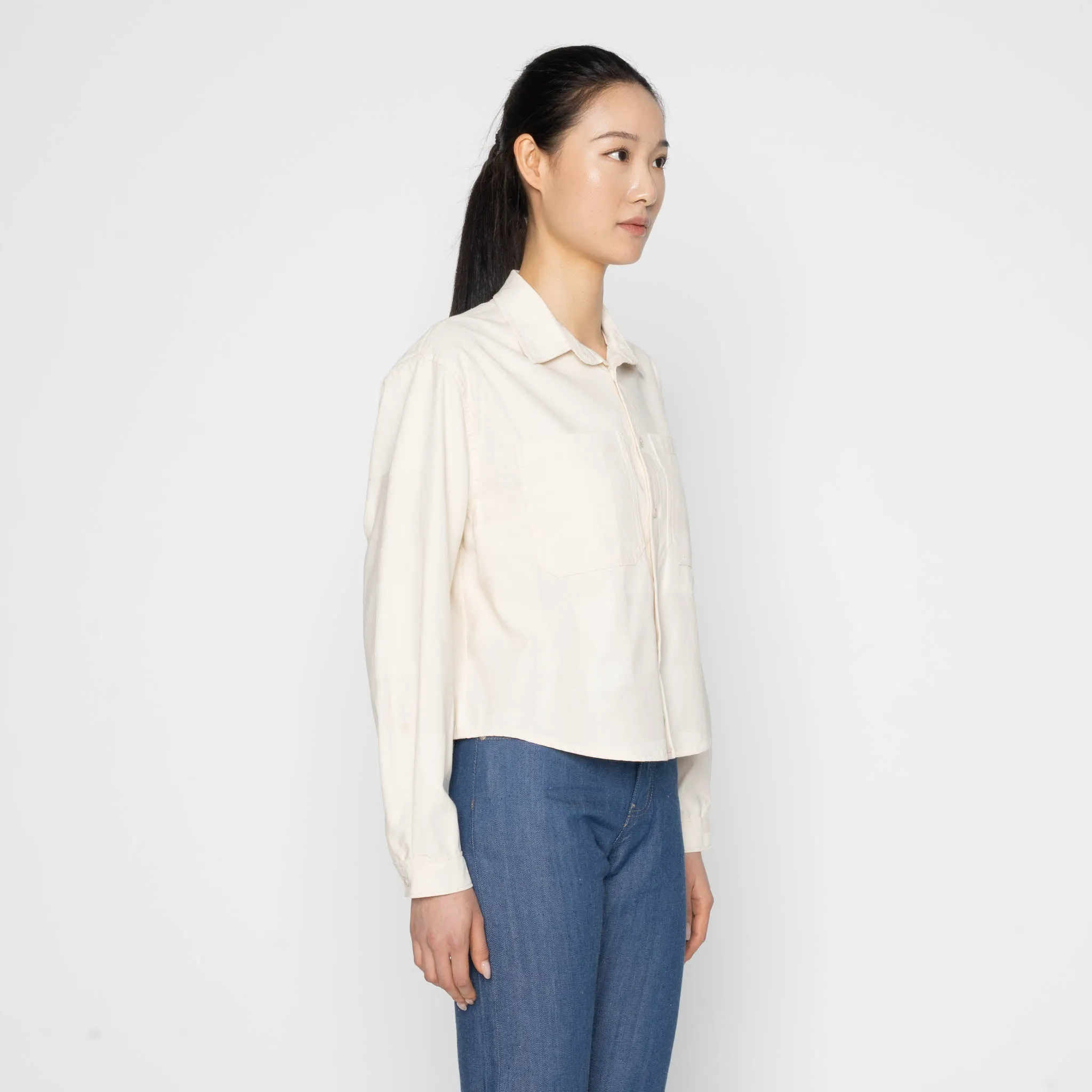 Princeton Shirt - Jacquard Denim - Ecru sold by Tate + Yoko product image thumbnail 3