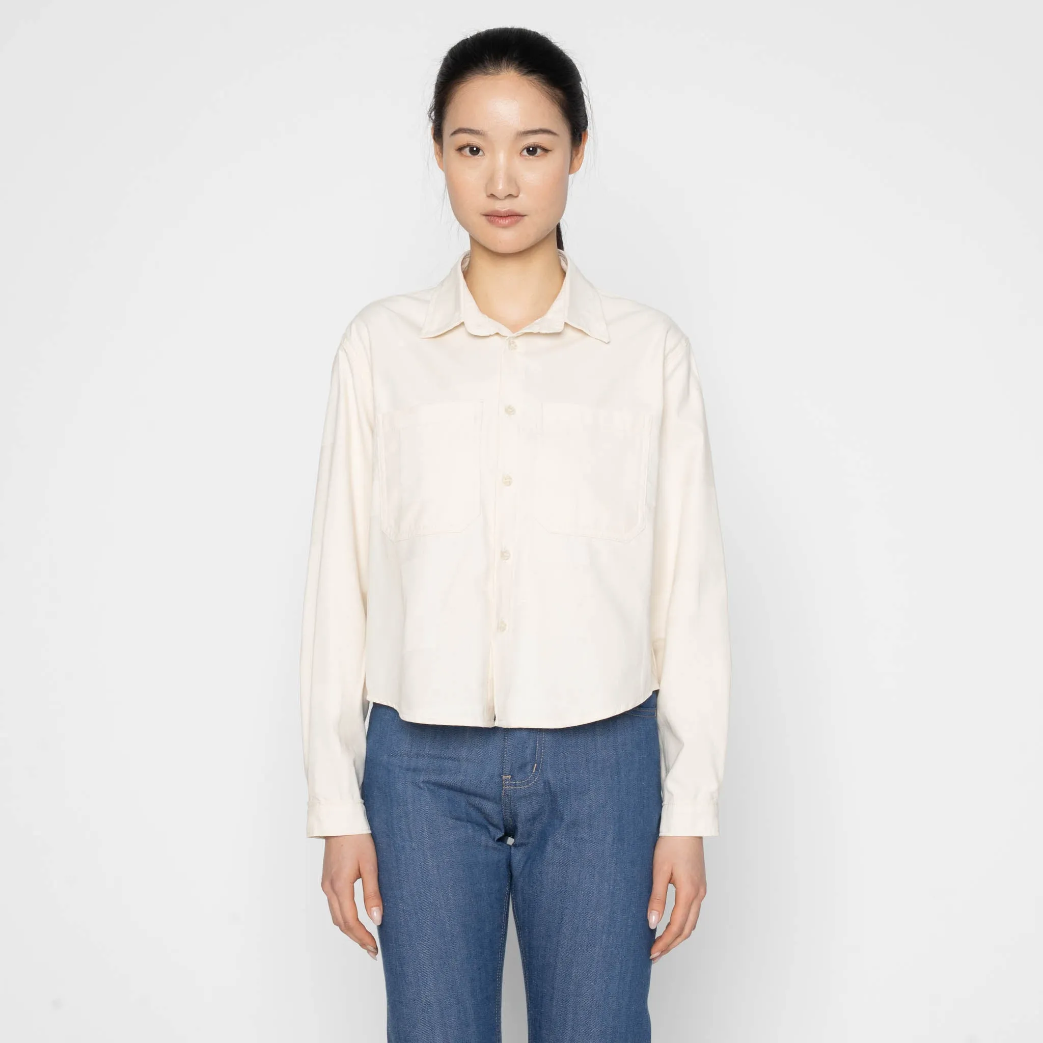 Princeton Shirt - Jacquard Denim - Ecru sold by Tate + Yoko product image thumbnail 2