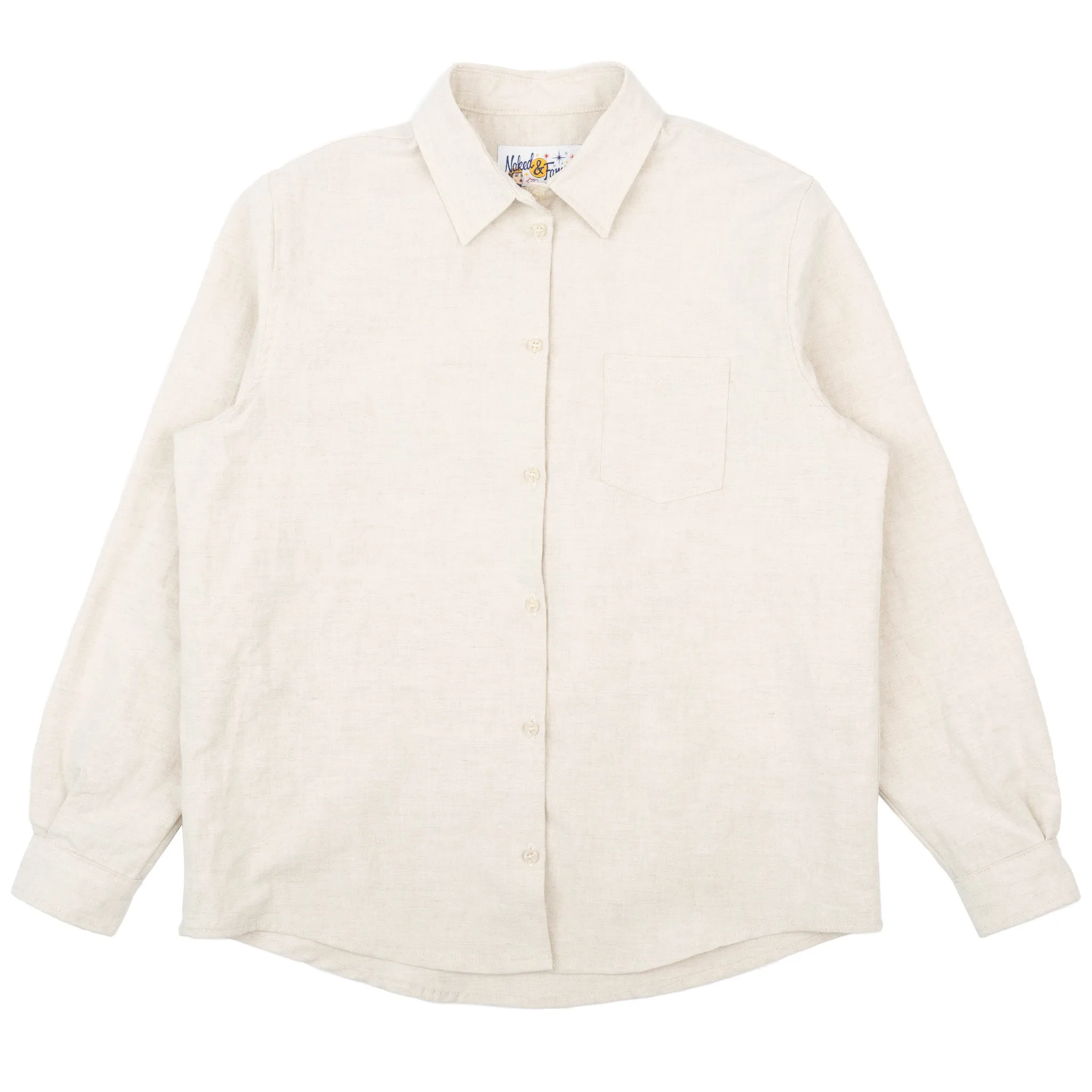 Judy Shirt - Linen Blend Denim - Ecru sold by Tate + Yoko