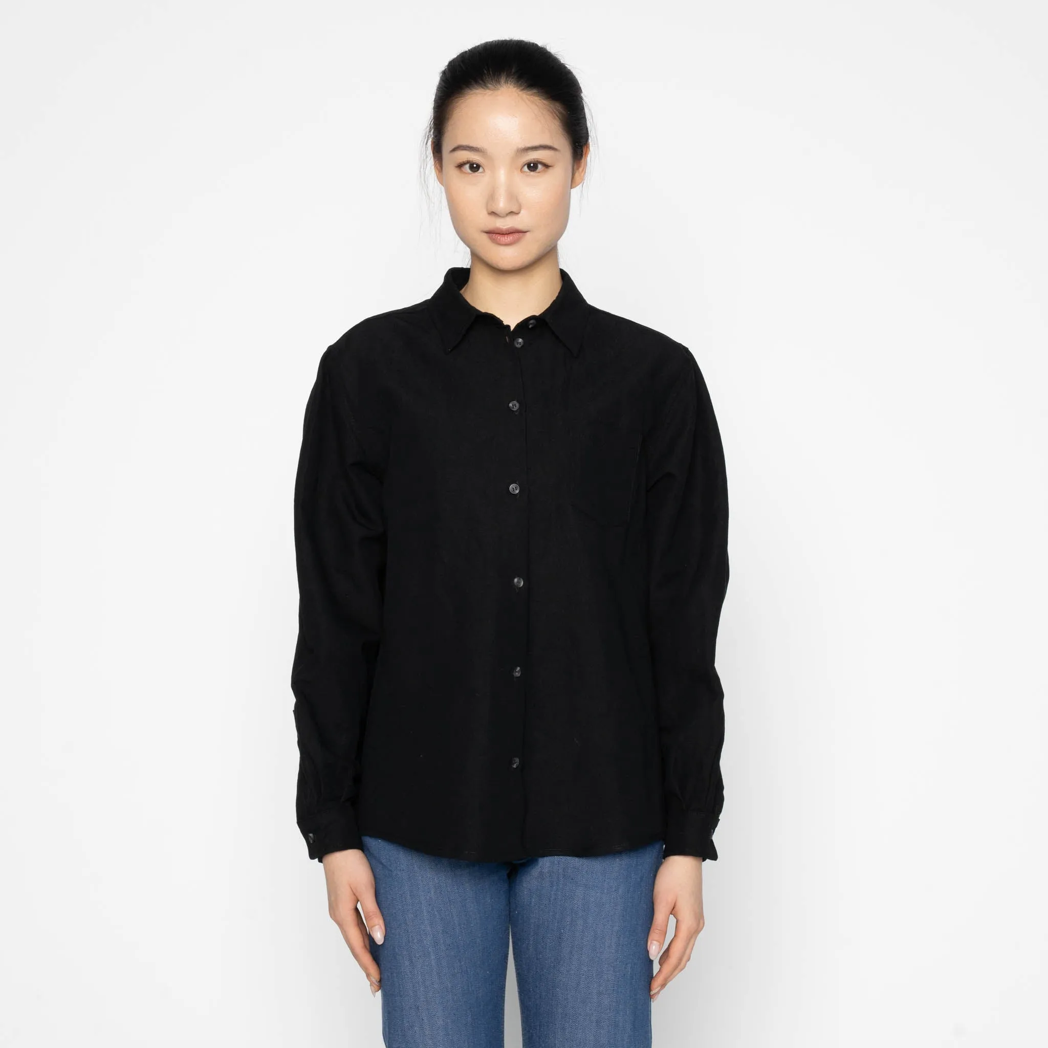 Judy Shirt - Linen Blend Denim - Black sold by Tate + Yoko product image thumbnail 2