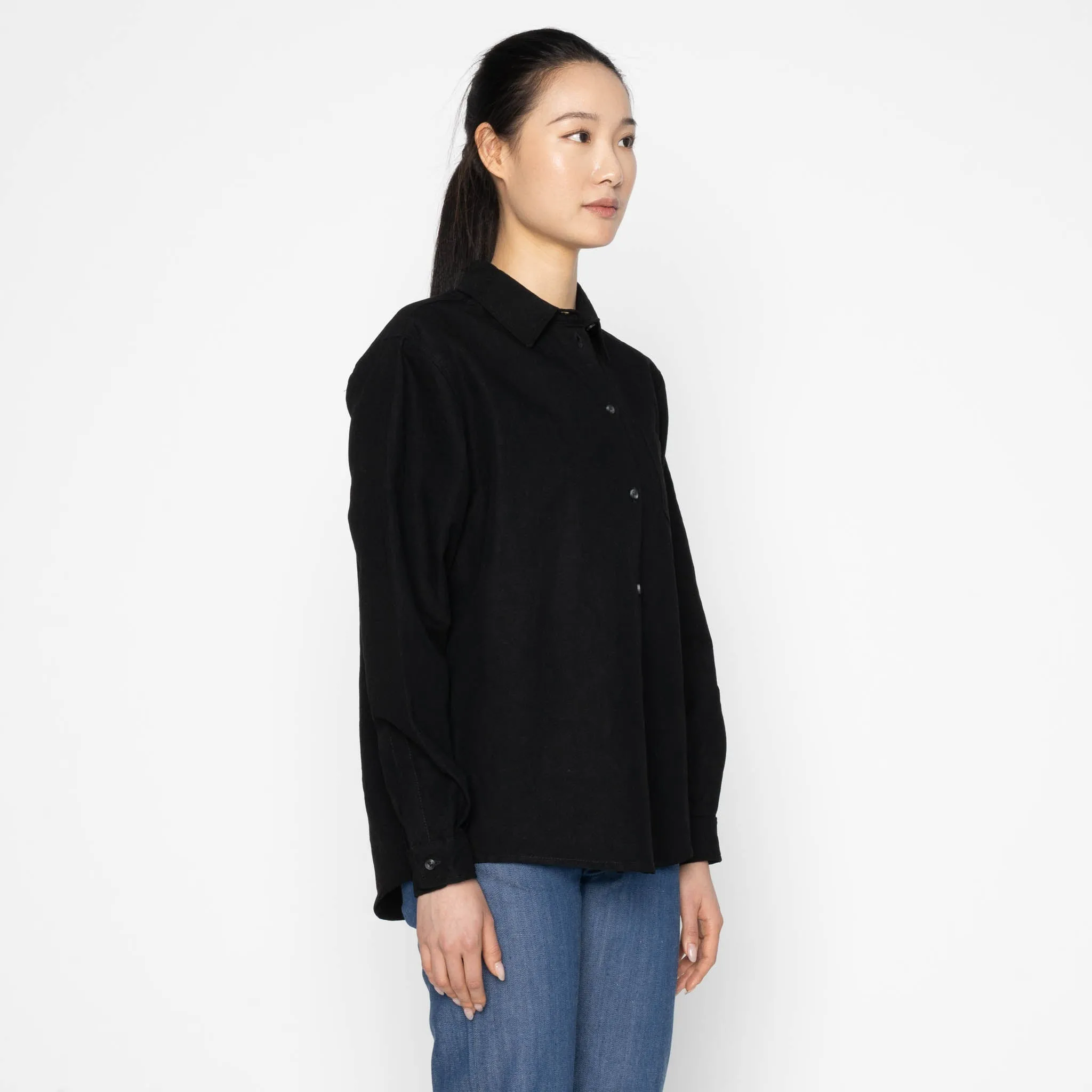 Judy Shirt - Linen Blend Denim - Black sold by Tate + Yoko product image thumbnail 3