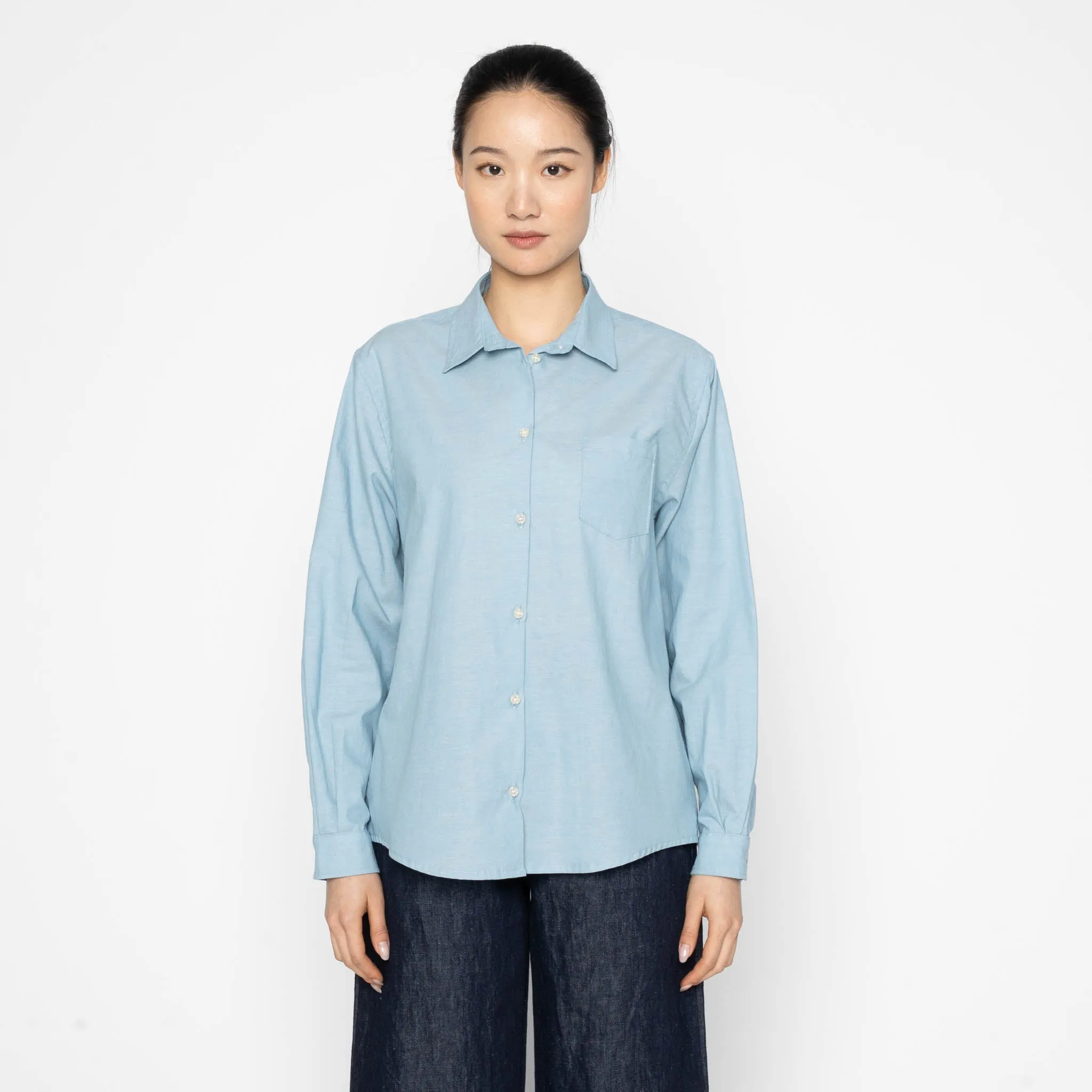 Judy Shirt - Selvedge Chambray - Pale Blue sold by Tate + Yoko product image thumbnail 2