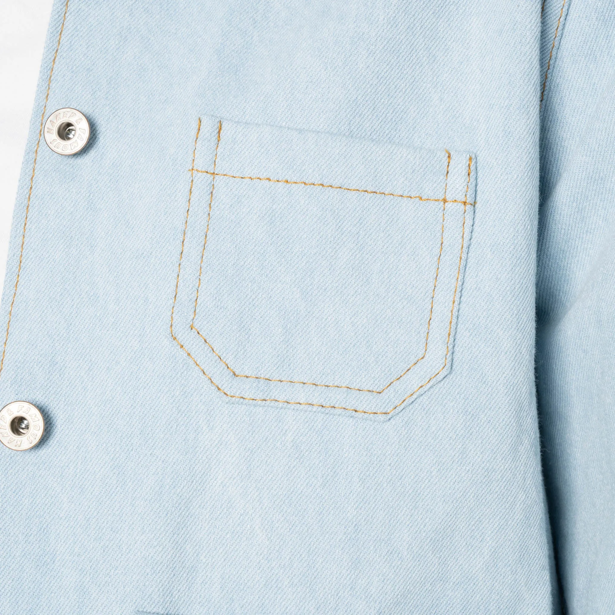 Gracie Jacket - Secret Agent Denim - Bleach Blue sold by Tate + Yoko product image thumbnail 5