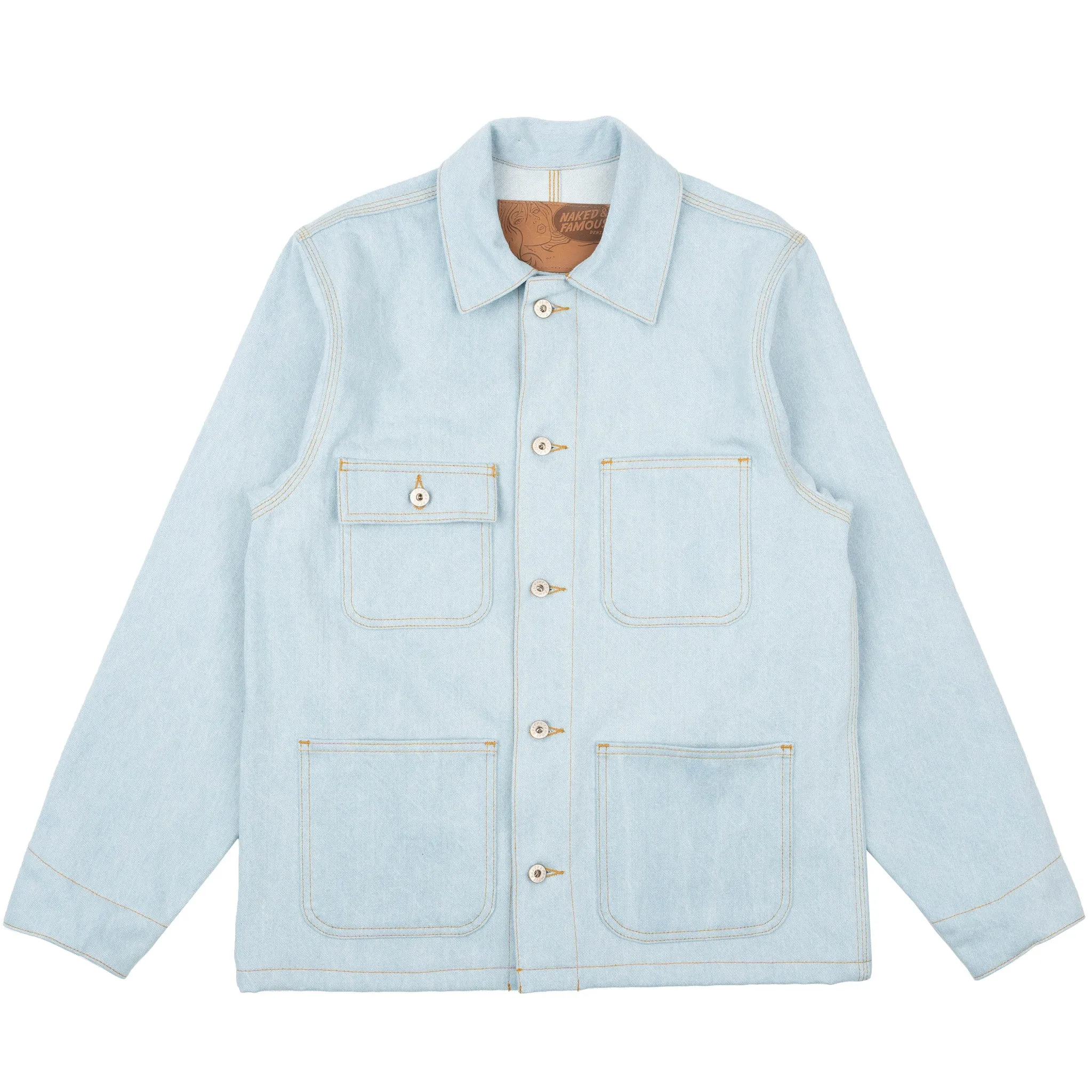 Chore Coat - Secret Agent Denim - Bleach Blue sold by Tate + Yoko