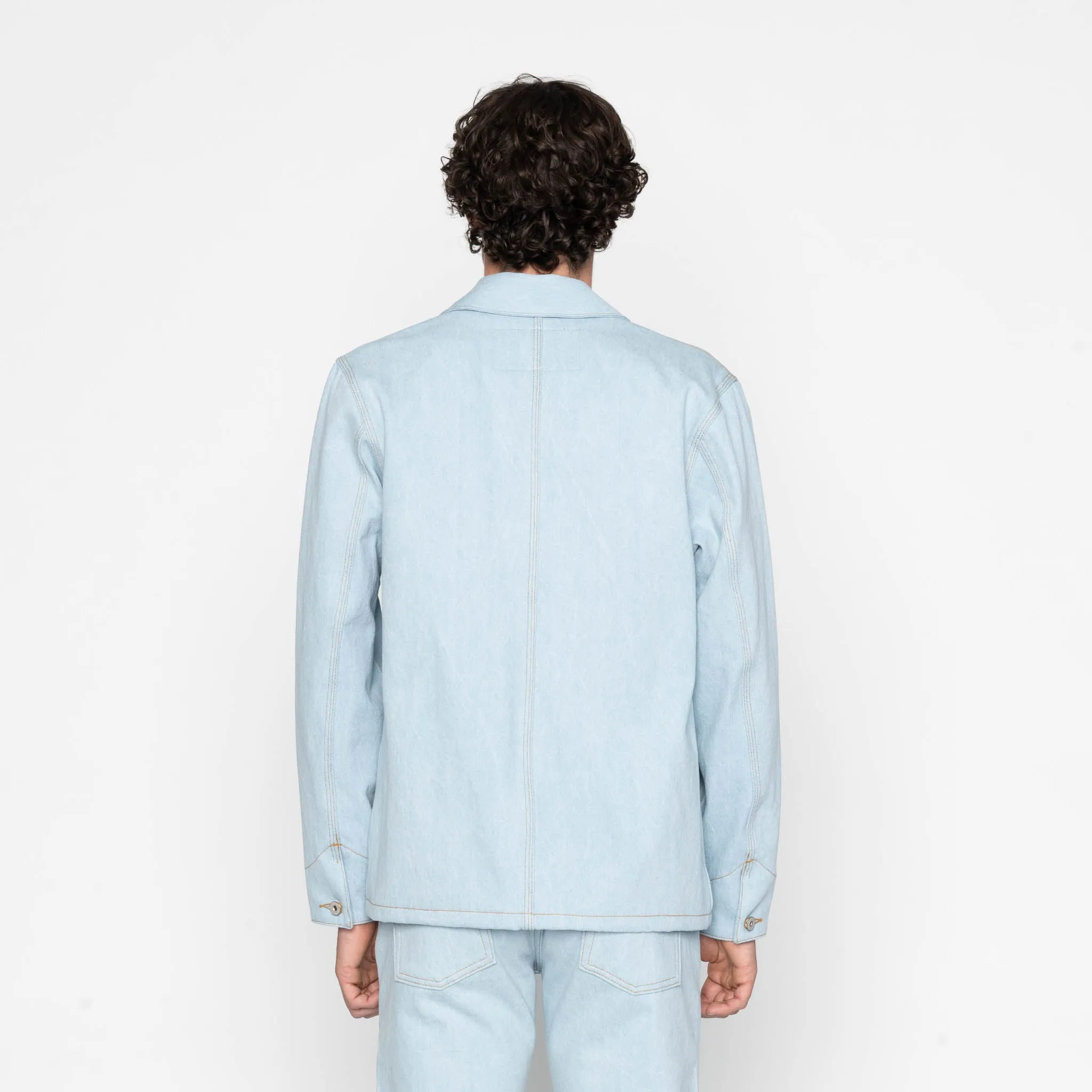 Chore Coat - Secret Agent Denim - Bleach Blue sold by Tate + Yoko product image thumbnail 4