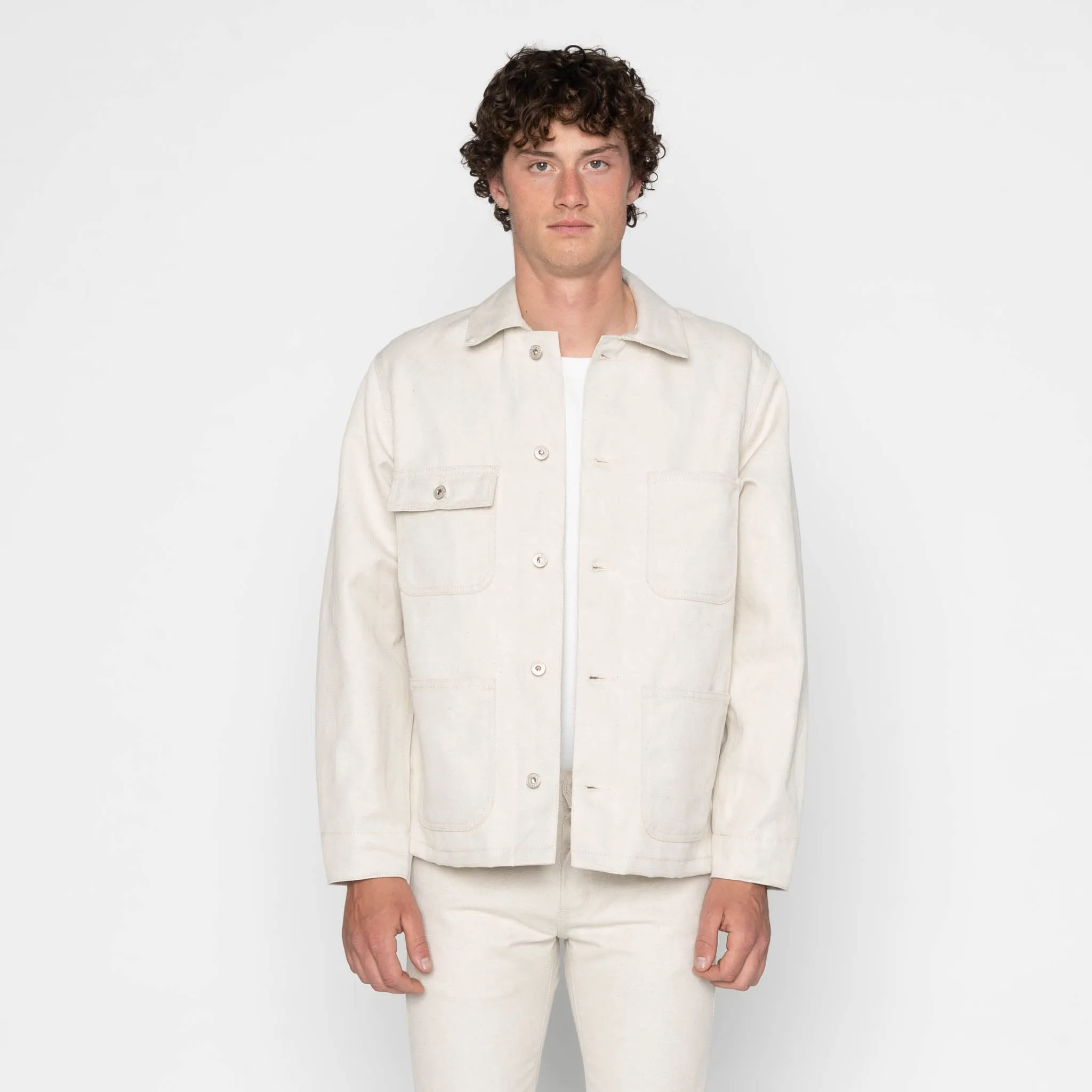 Chore Coat - Tabi Selvedge - Off White sold by Tate + Yoko product image thumbnail 2
