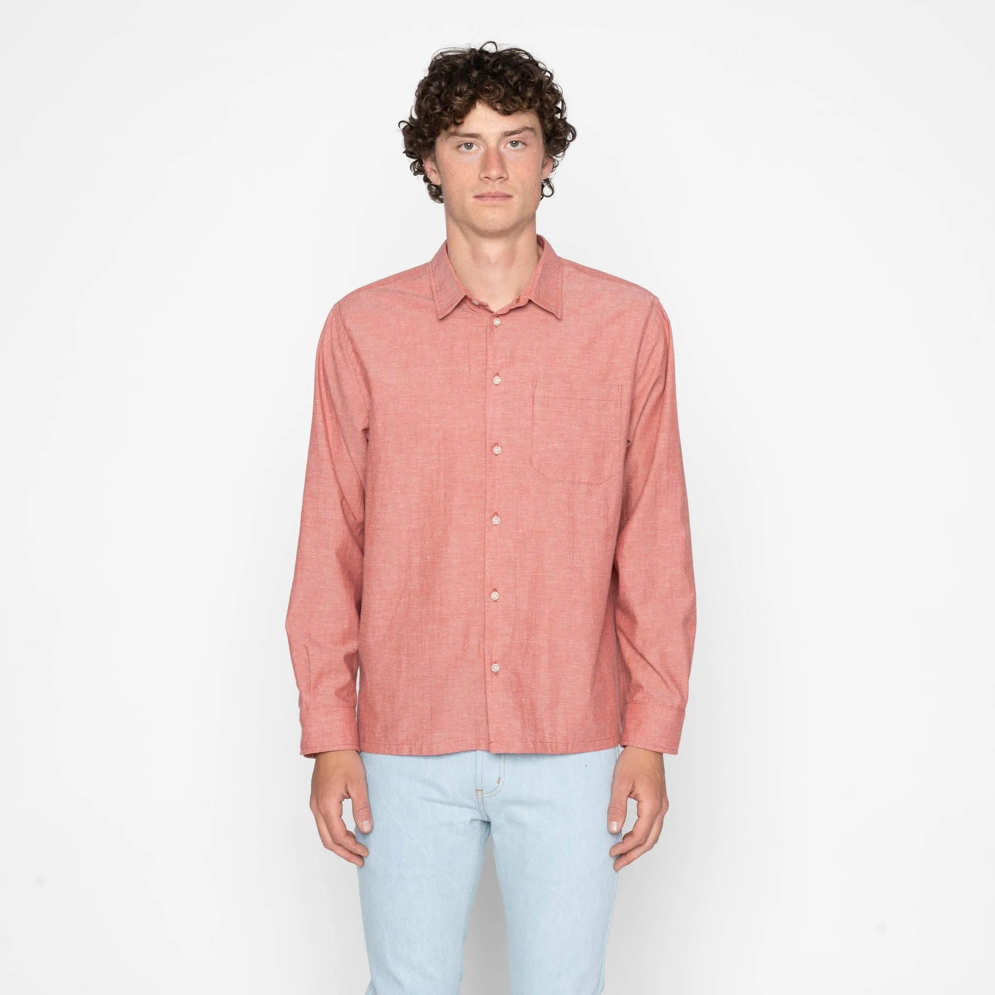 True Shirt - Selvedge Chambray - Red sold by Tate + Yoko product image thumbnail 2