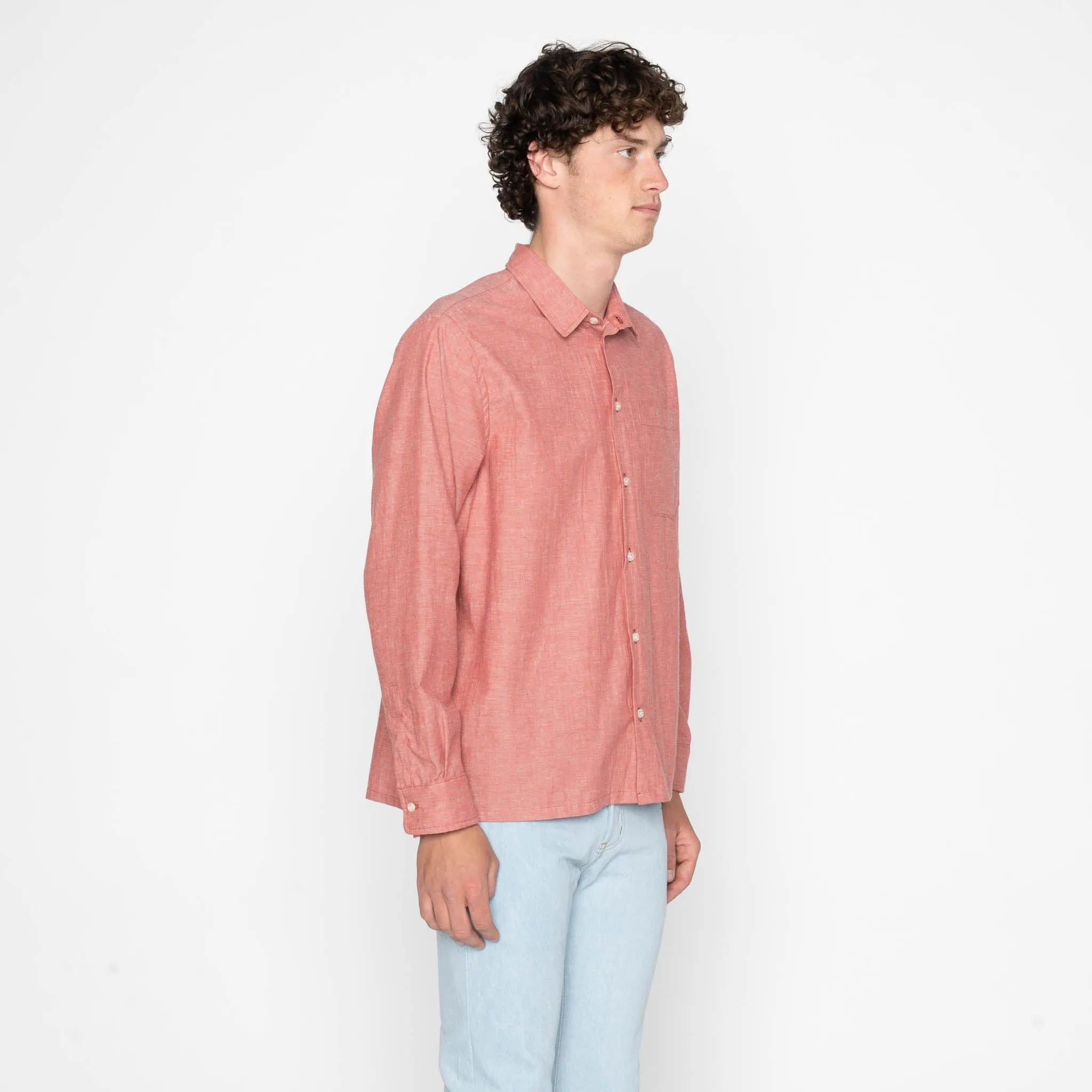 True Shirt - Selvedge Chambray - Red sold by Tate + Yoko product image thumbnail 3