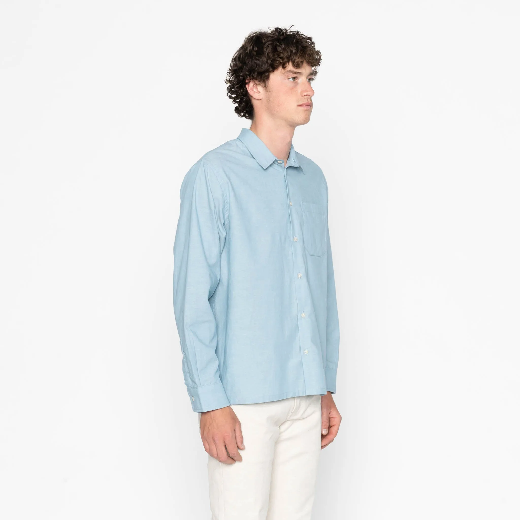 True Shirt - Selvedge Chambray - Pale Blue sold by Tate + Yoko product image thumbnail 3
